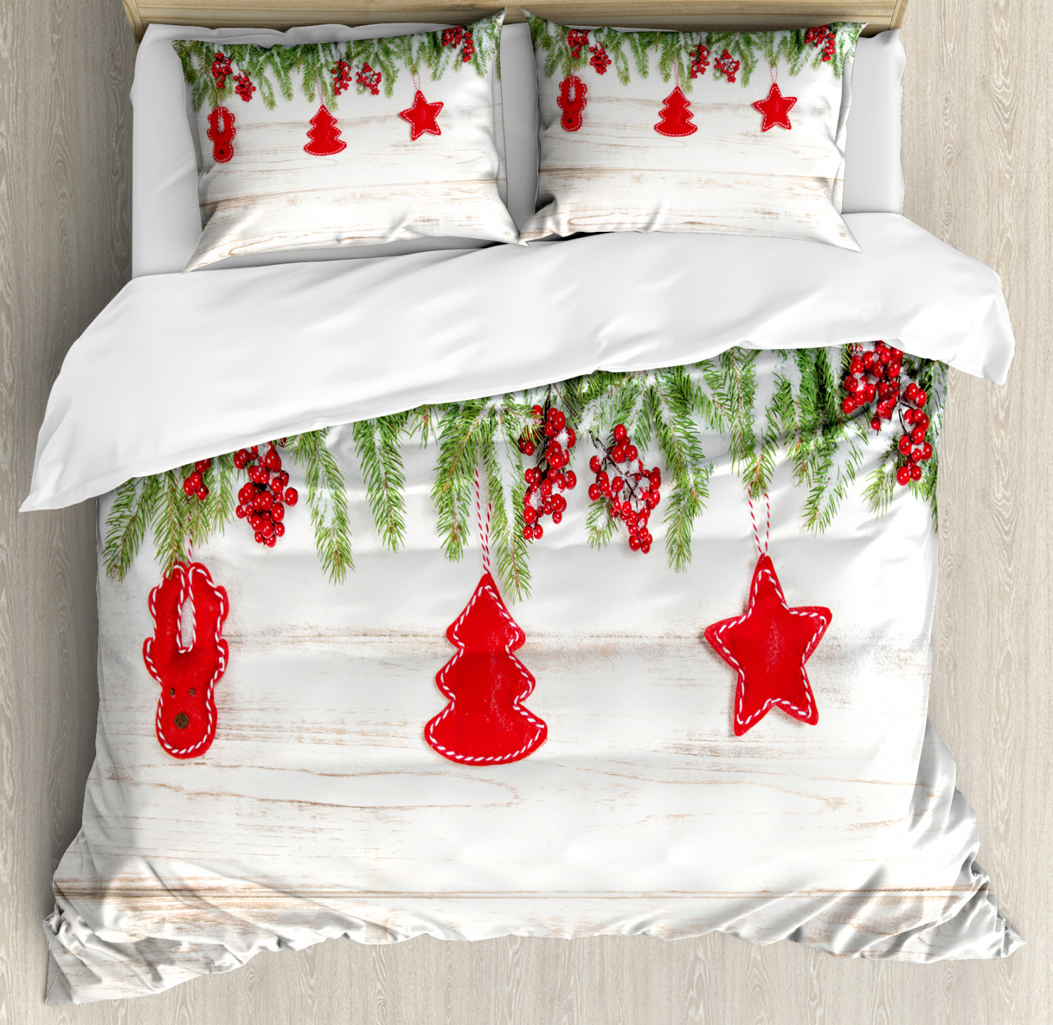 Colorful Christmas Duvet Cover Set Twin Queen King Sizes with Pillow ...