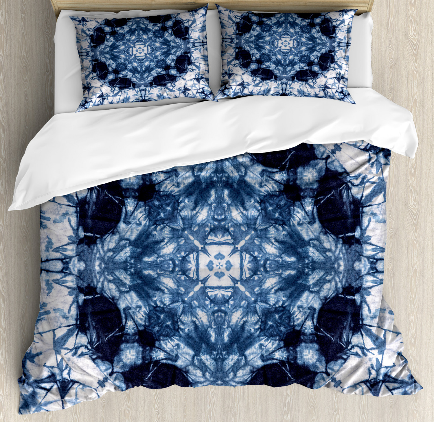 Indigo Paisley Duvet Cover Set With Pillow Shams Tie Dye Hippie