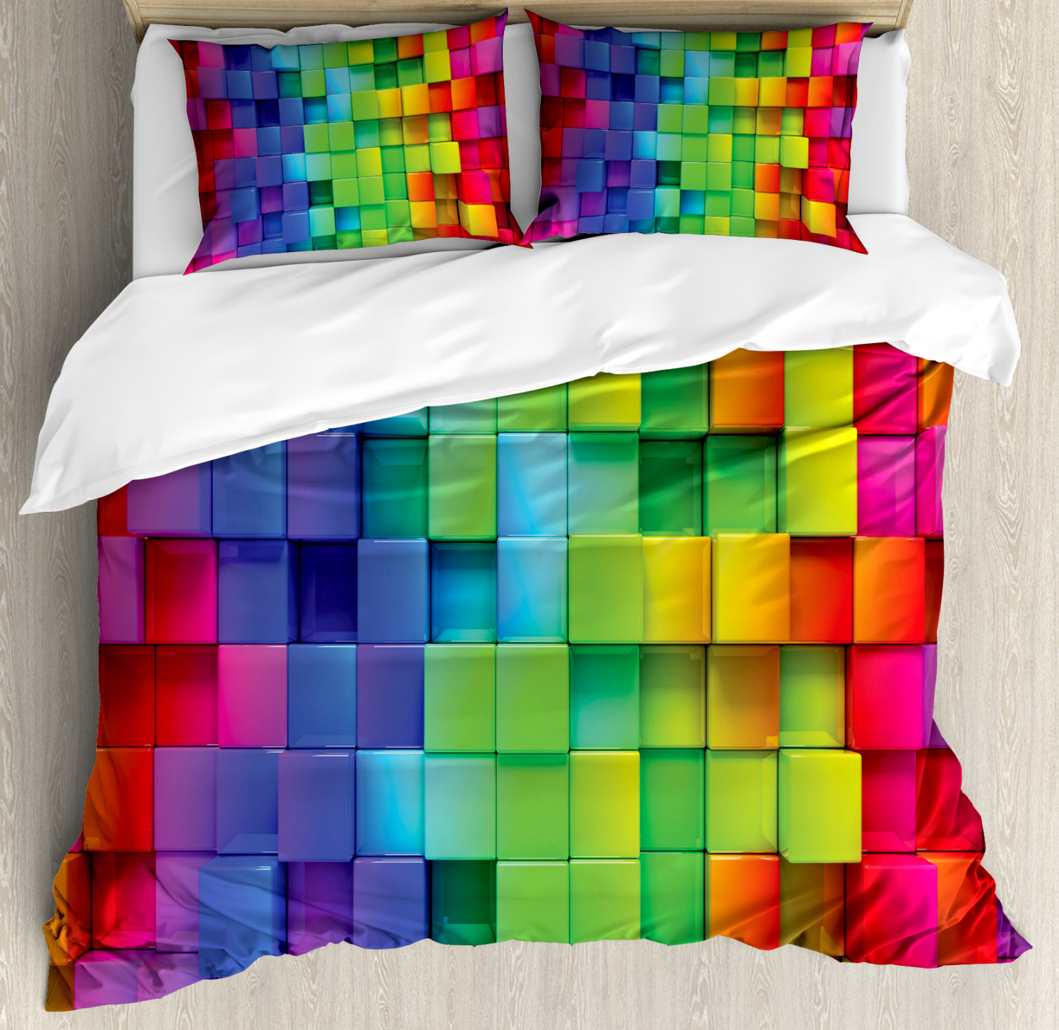 Abstract Duvet Cover Set With Pillow Shams Rainbow Colors Squares Print Free shipping on prime eligible orders. mecanizaciones aeronauticas sa