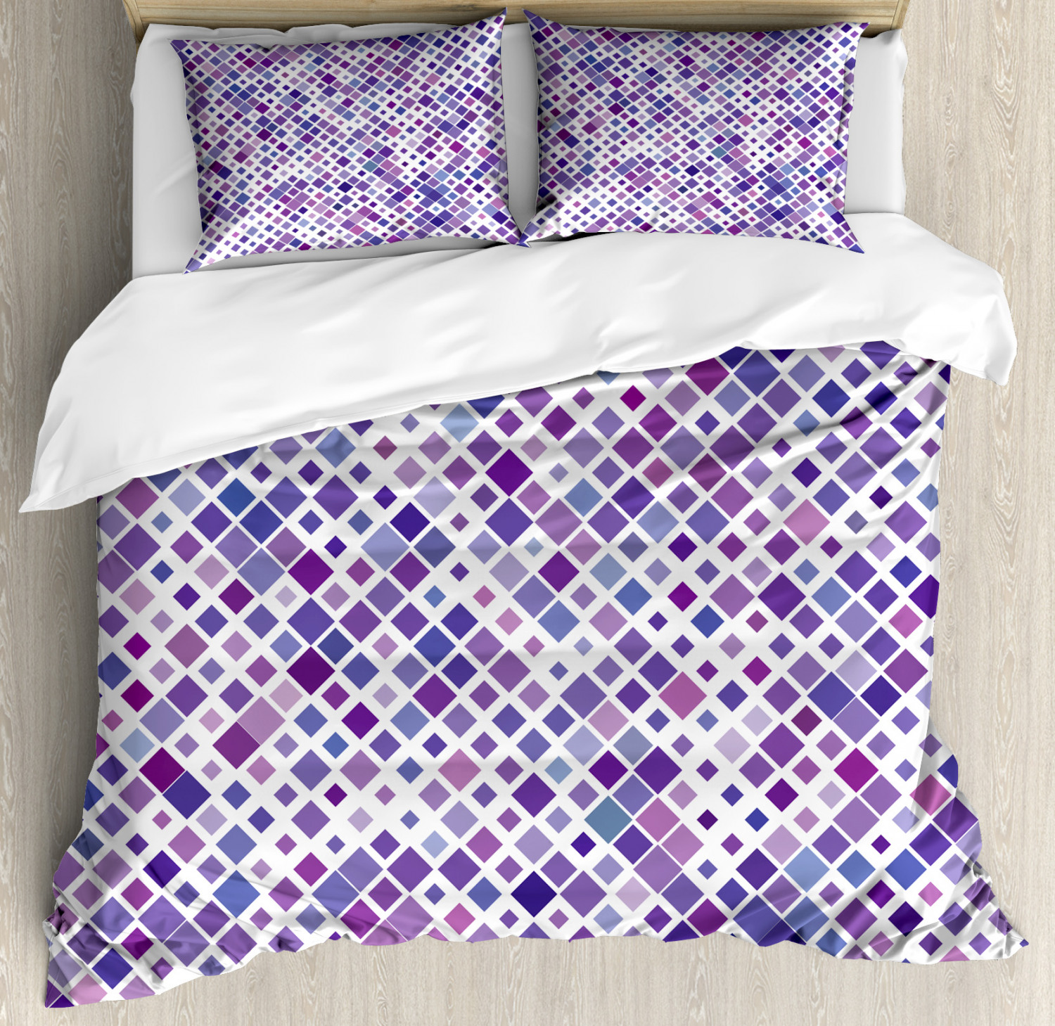 Lavender Duvet Cover Set With Pillow Shams Purple Retro Artsy