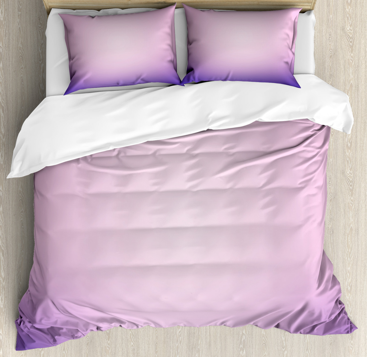 Lavender Duvet Cover Set With Pillow Shams Pink And Purple Ombre