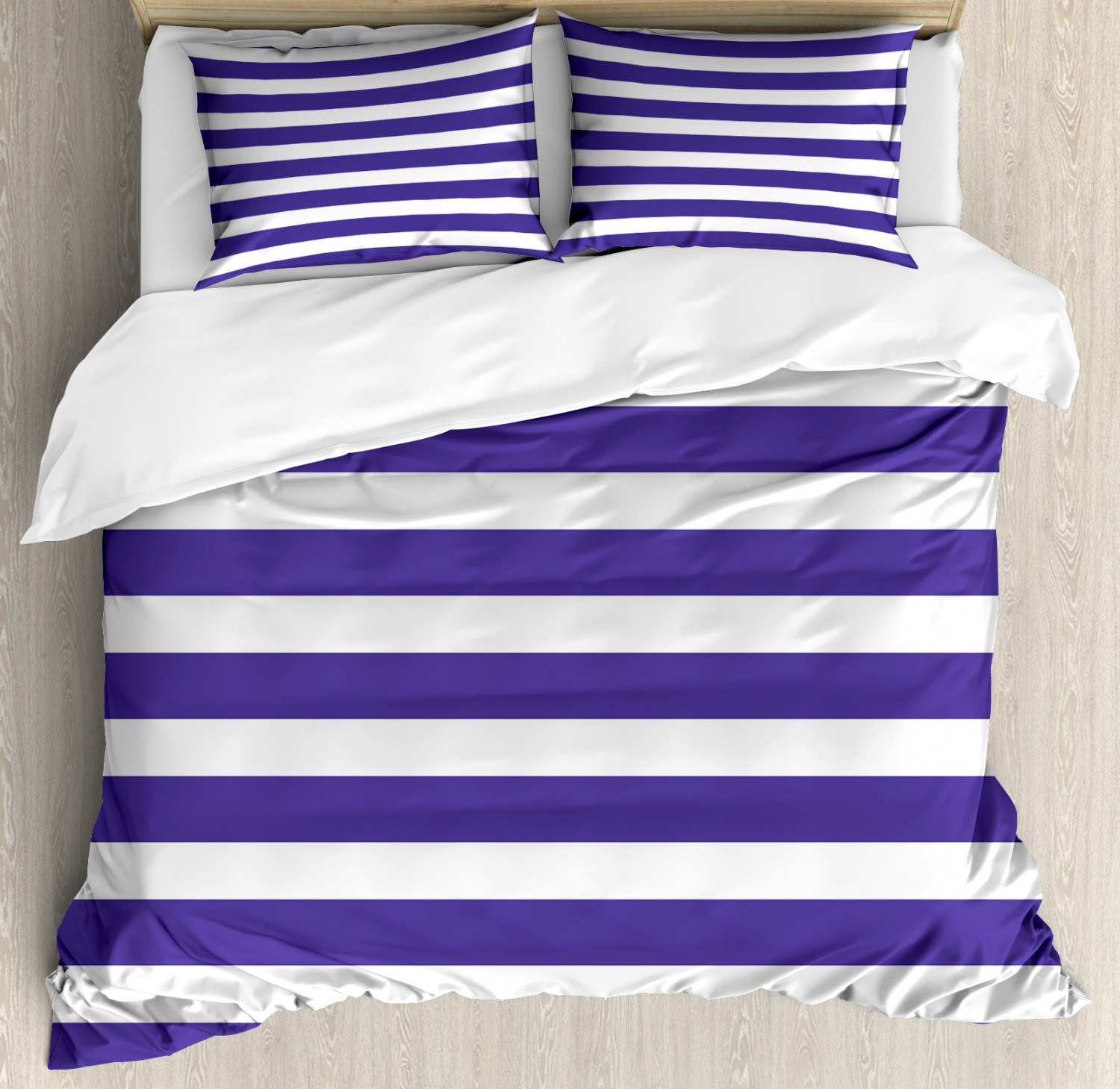 Striped Duvet Cover Set with Pillow Shams Navy Nautical Marine Print eBay