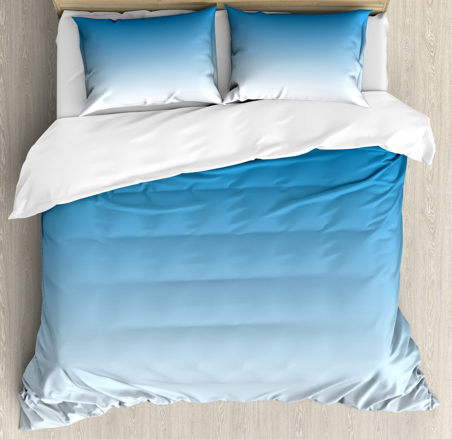 Ombre Duvet Cover Set With Pillow Shams Skyscape For Blue Lovers