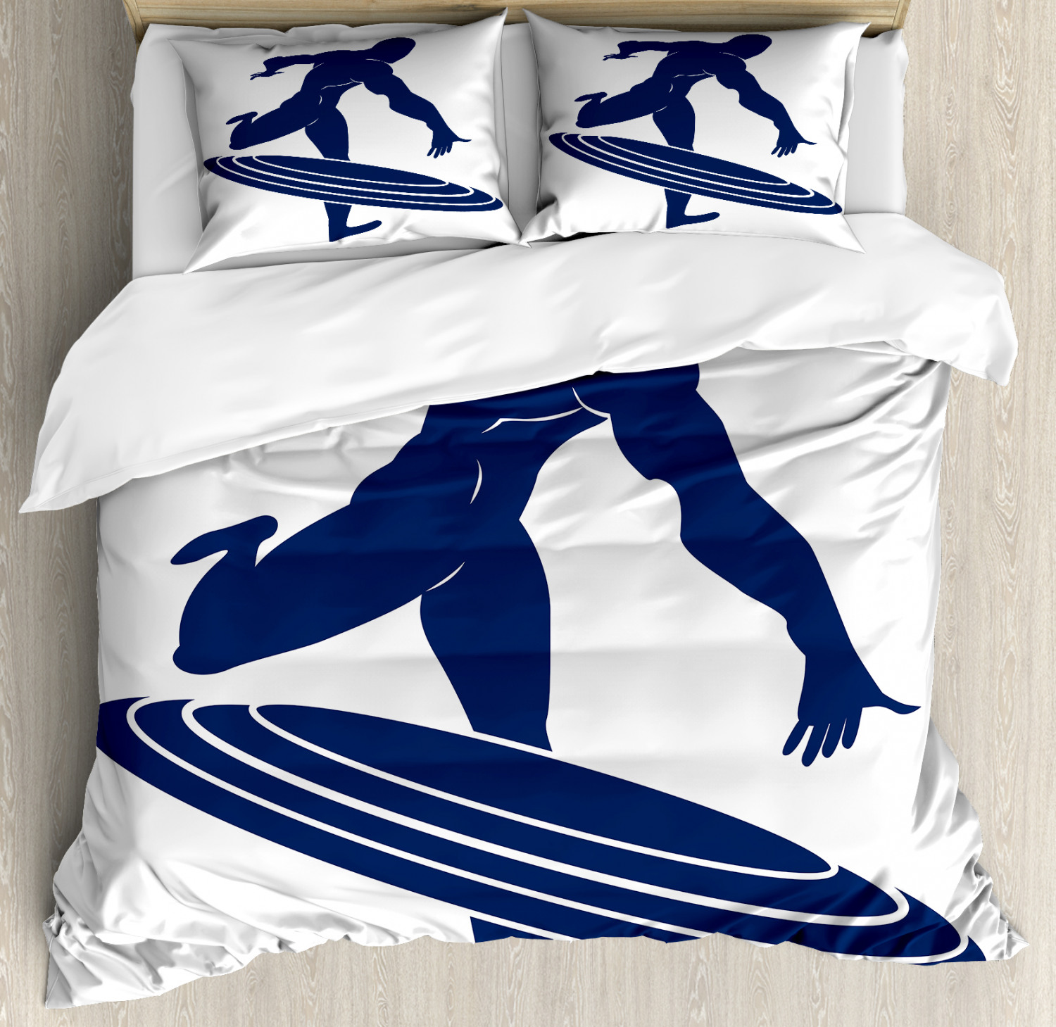 Superhero Duvet Cover Set With Pillow Shams Muscular Hero Man