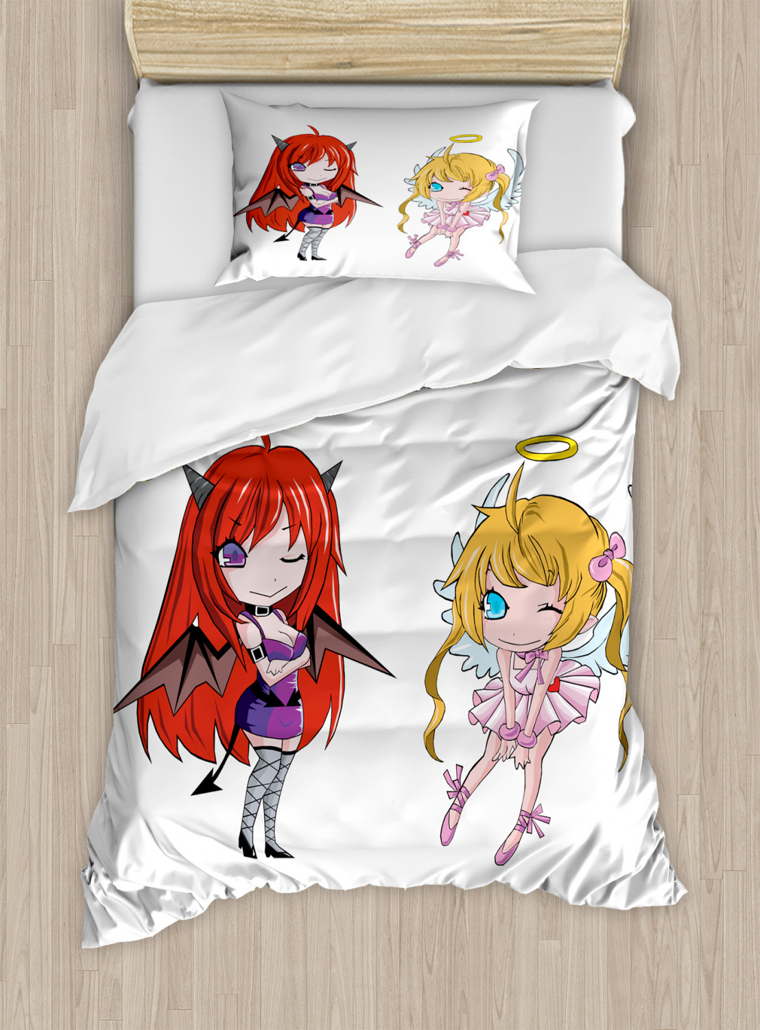 Anime Duvet Cover Set with Pillow Shams Japanese Fairytale Art Print | eBay