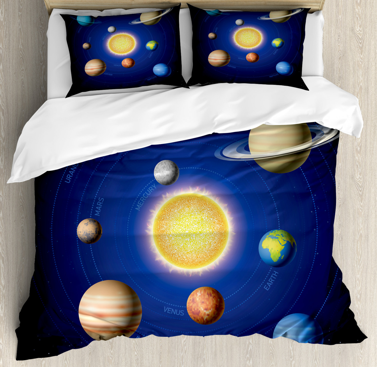 Space Science Duvet Cover Set Twin Queen King Sizes with Pillow Shams ...