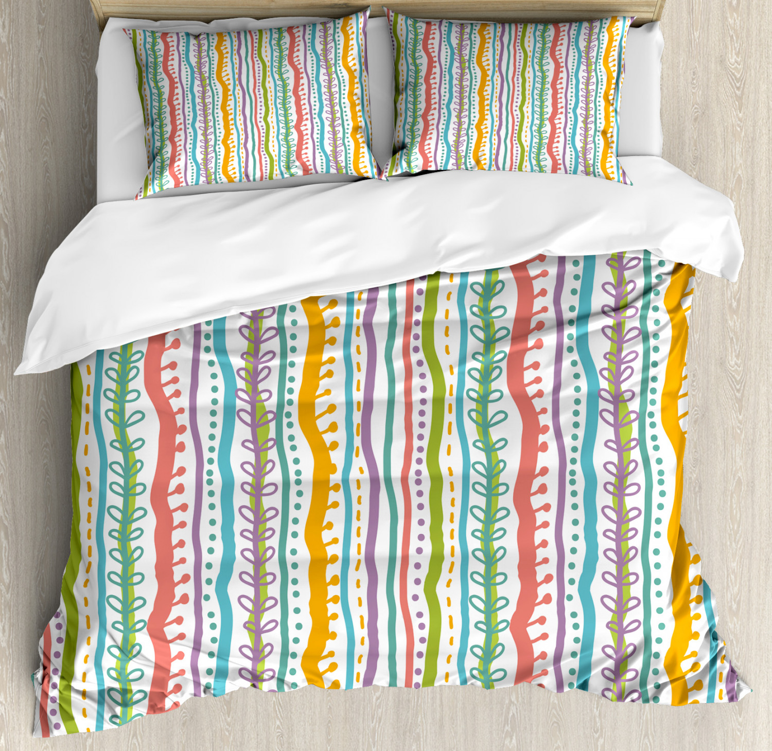 Abstract Duvet Cover Set with Pillow Shams verdeical Swirl Lines Print Abstract Duvet Cover Set with Pillow Shams verdeical Swirl Lines Print