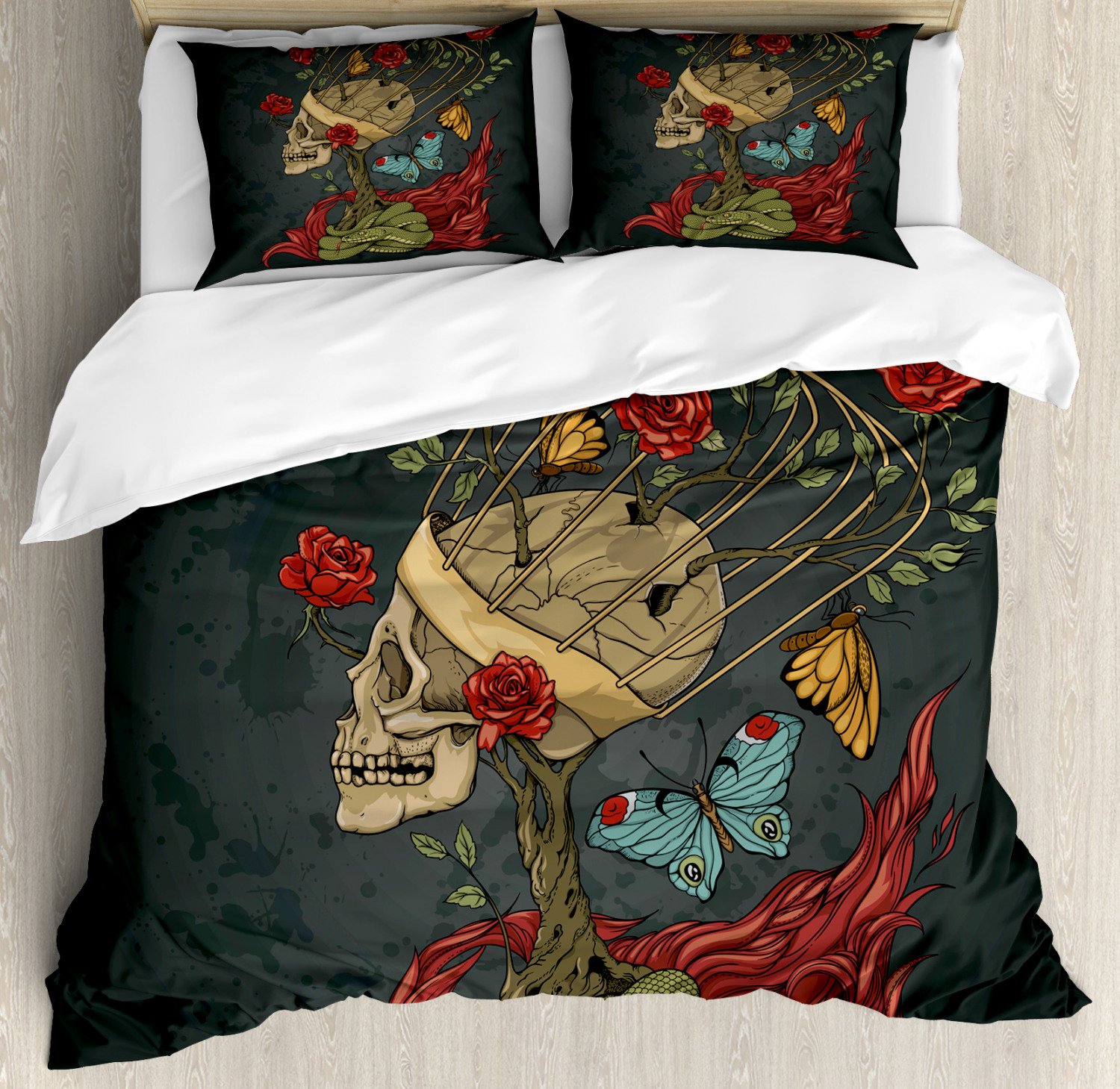 Vivid Fabric Duvet Cover Set Twin Queen King Sizes with Pillow Shams - Picture 34 of 84