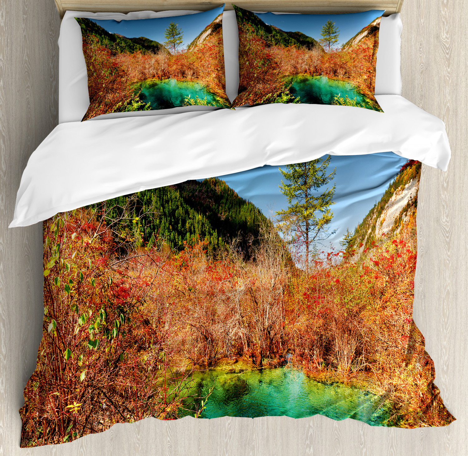 Vivid Fabric Duvet Cover Set Twin Queen King Sizes with Pillow Shams - Picture 55 of 84