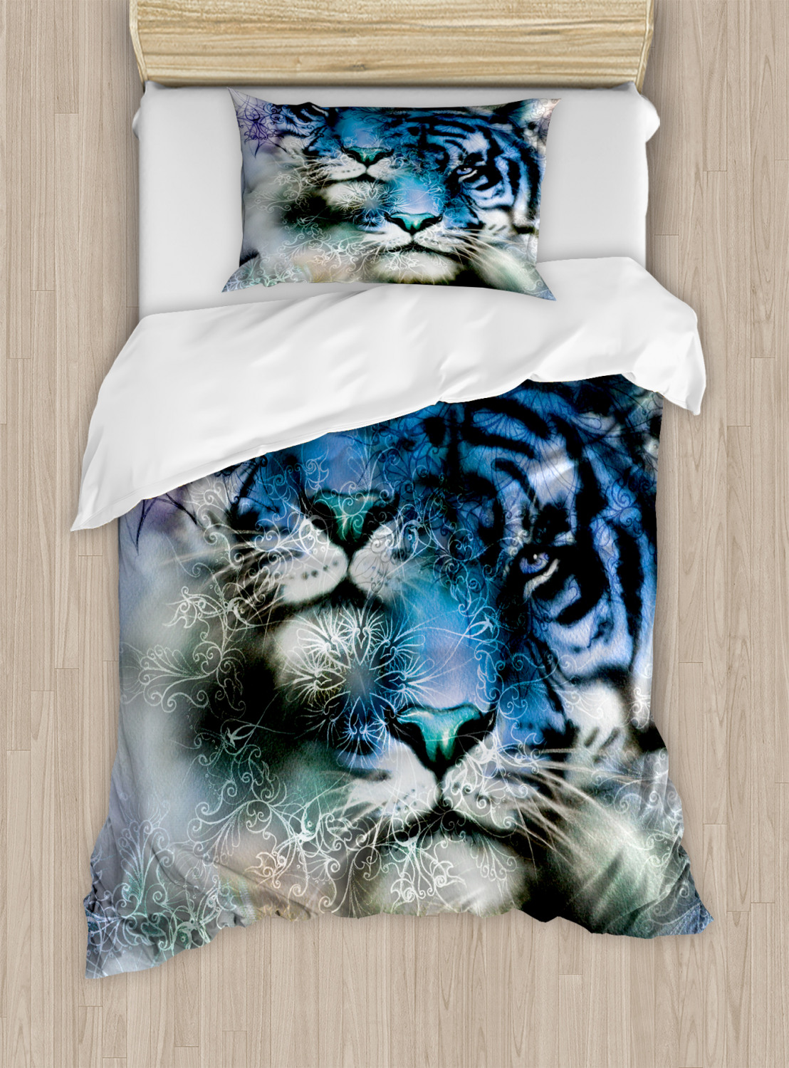 Animal Duvet Cover Set with Pillow Shams African Safari Tigers Print eBay