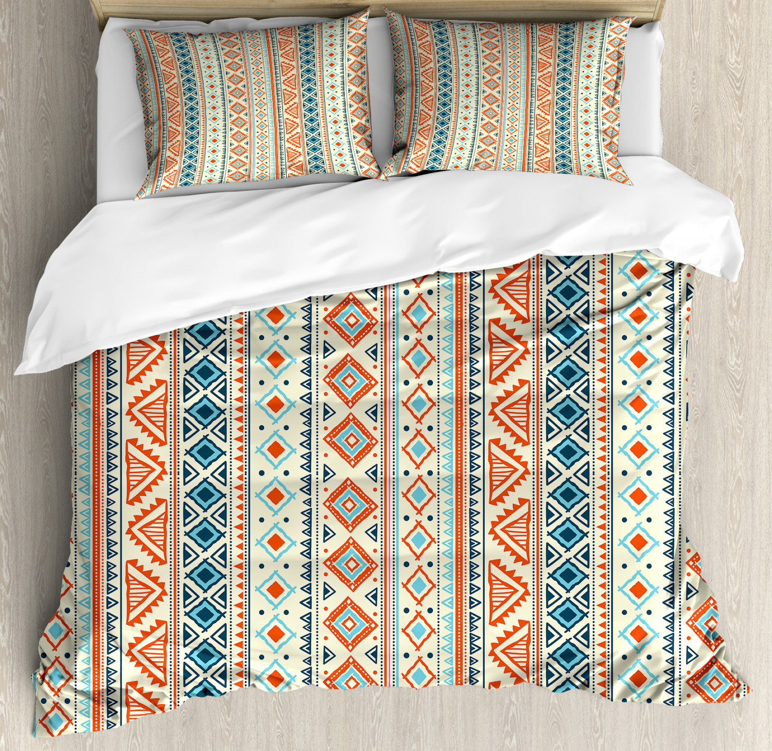 Tribal Duvet Cover Set With Pillow, Tribal Pattern Duvet Cover