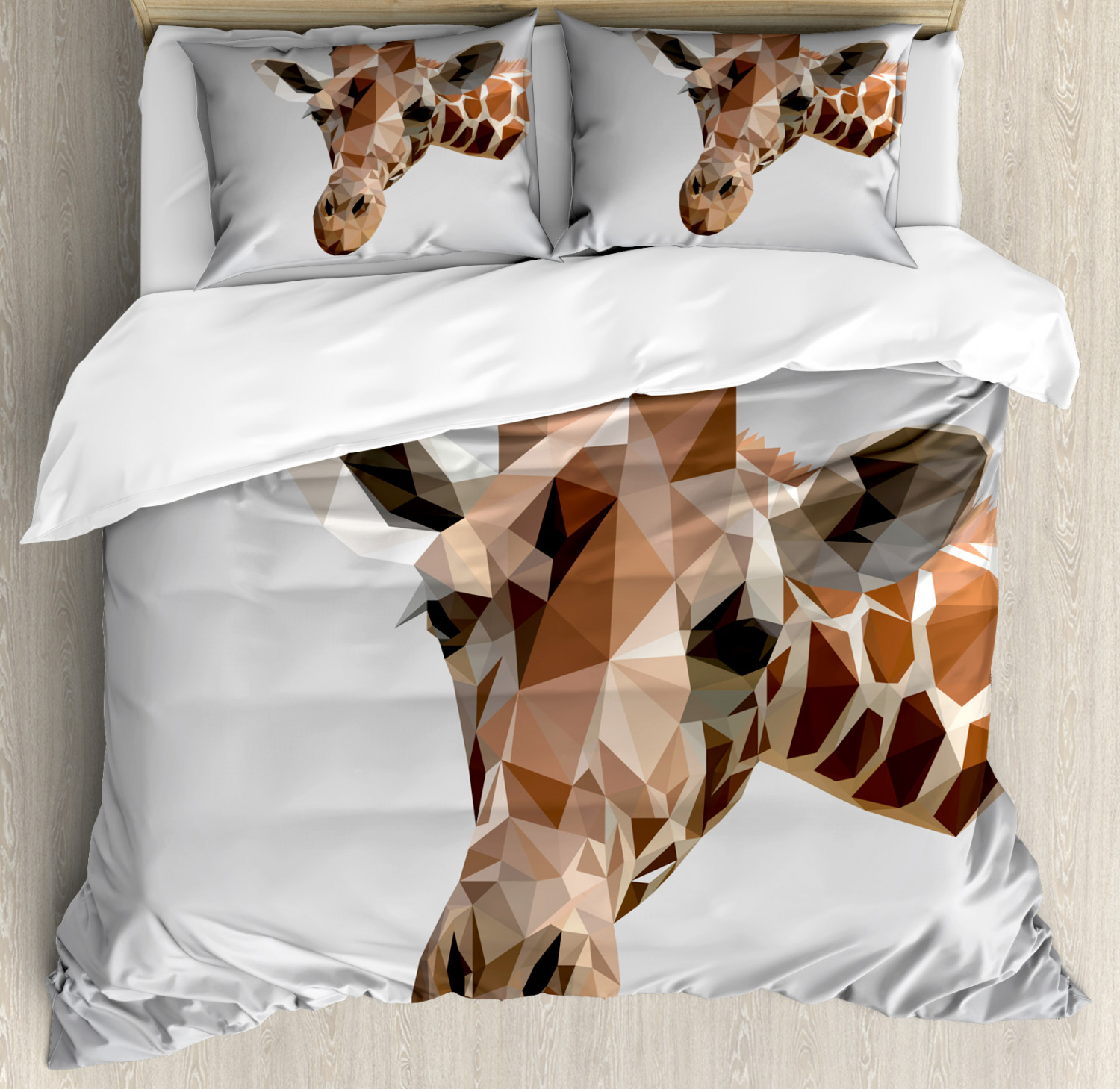 Animal Duvet Cover Set with Pillow Shams African Safari Wildlife Print ...