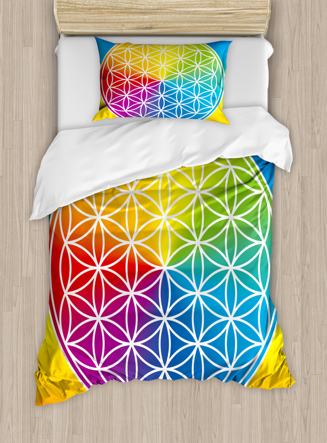 Home Furniture Diy Flower Of Life Duvet Cover Set Twin Queen