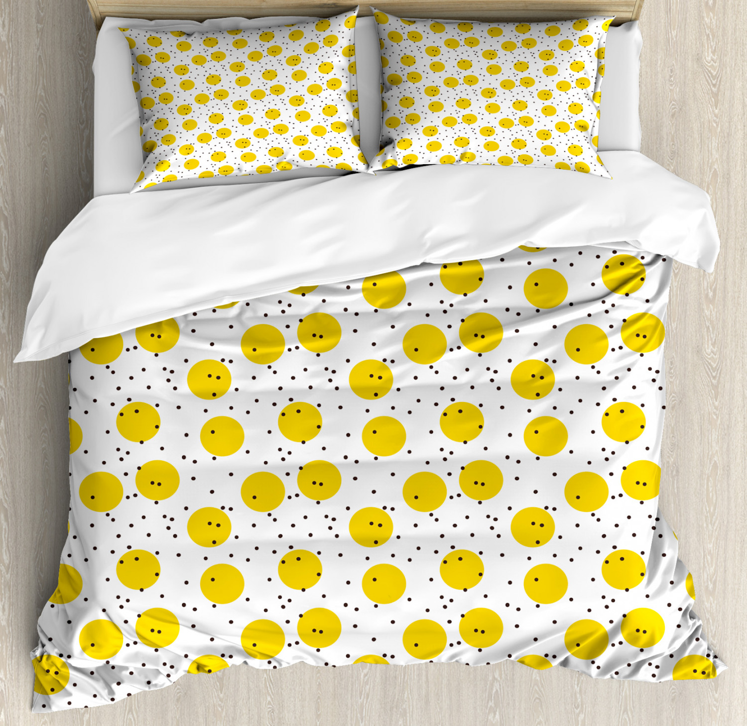 yellow and white duvet covers