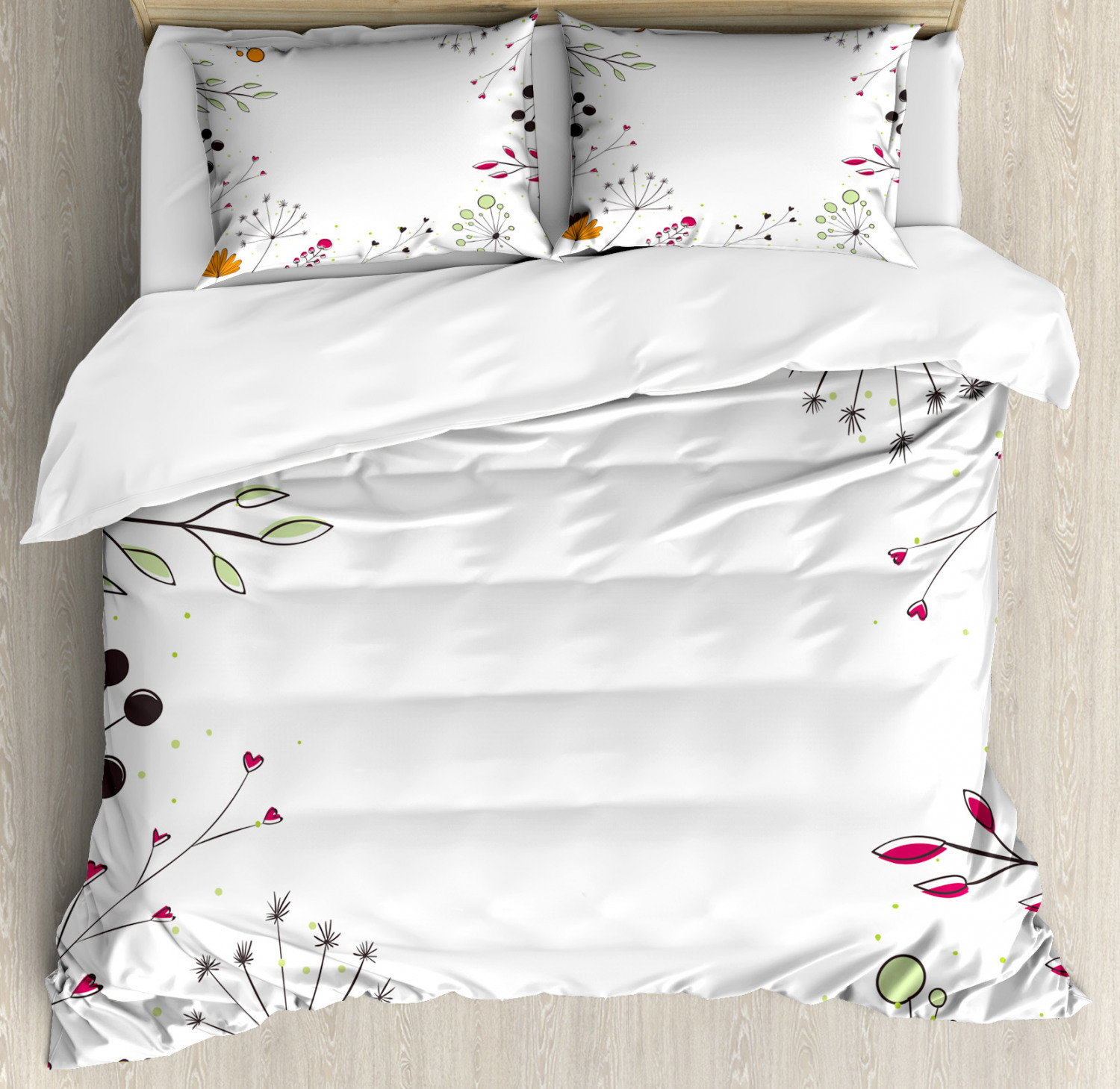 Modern Contemporary Duvet Cover Set Twin Queen King Sizes with Pillow