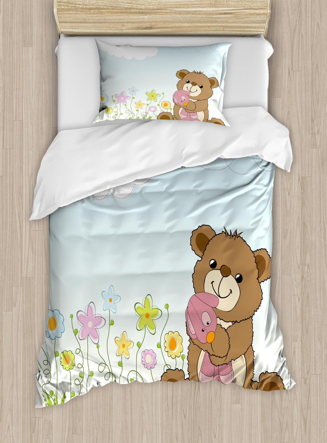 teddy bear super soft duvet cover