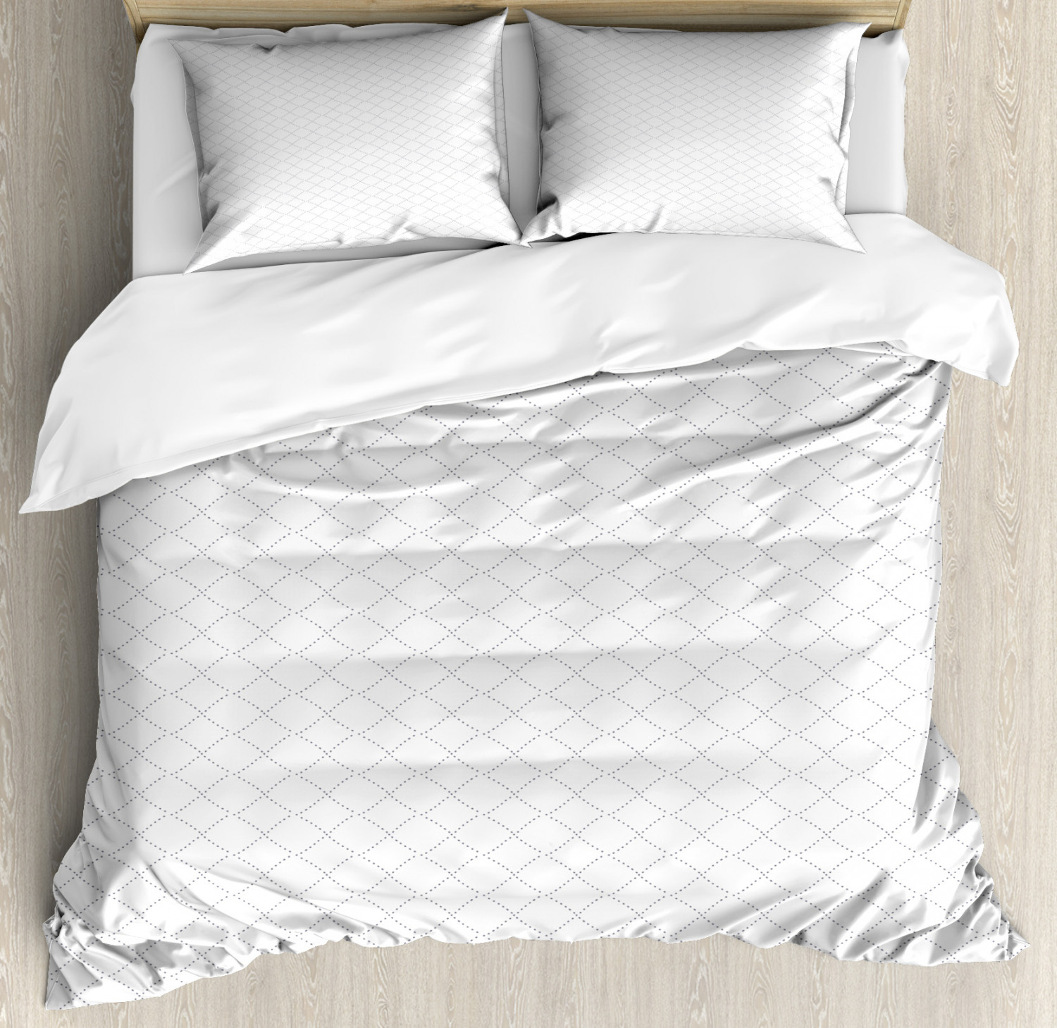 Geometric Duvet Cover Set with Pillow Shams Modern Dotted Squares Print Geometric Duvet Cover Set with Pillow Shams Modern Dotted Squares Print