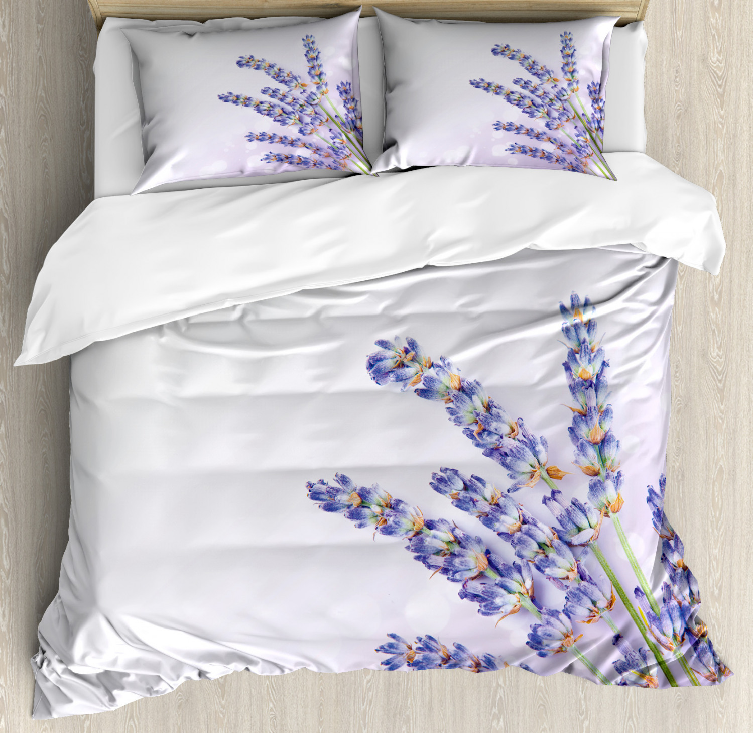 Lavender Duvet Cover Set With Pillow Shams Fresh Herb Plant Posy