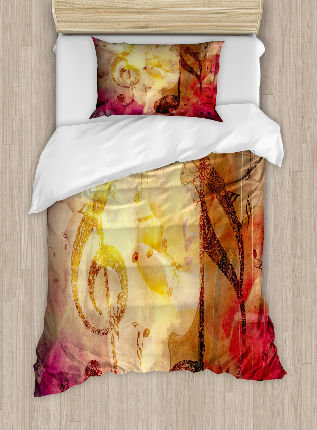 Musik Bettwäsche 200x200 Cm - Baumwolle Mit Rock & Jazz Design