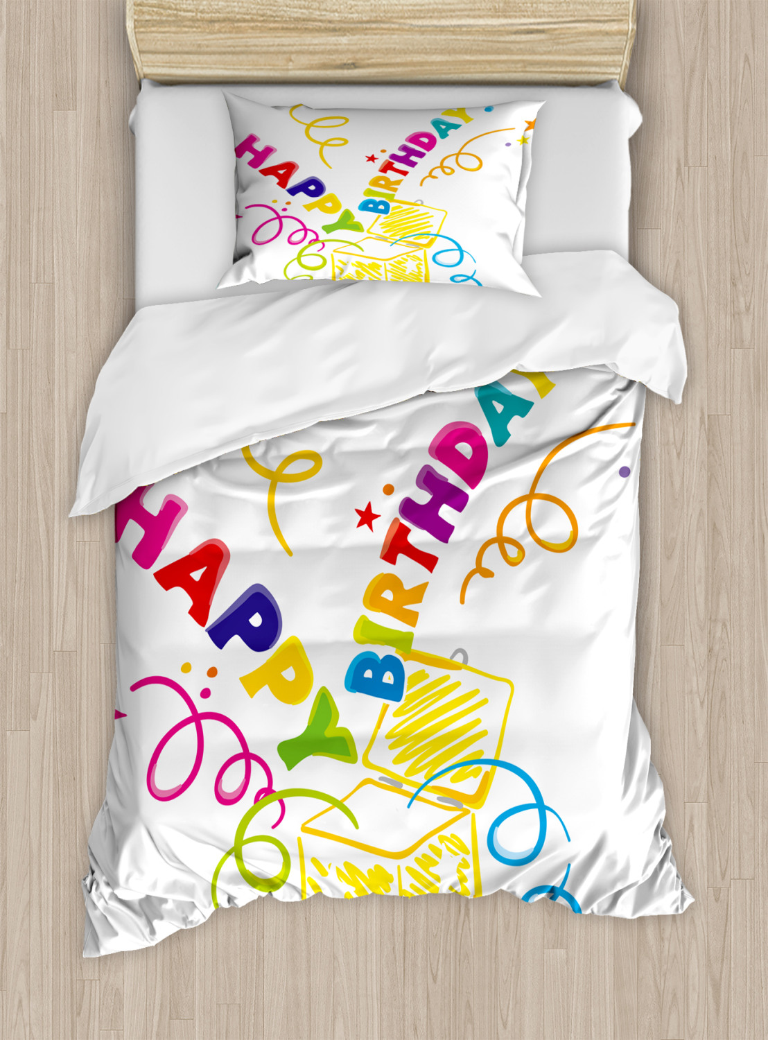 Print Pattern Birthday Duvet Cover Bedding Set main image 1