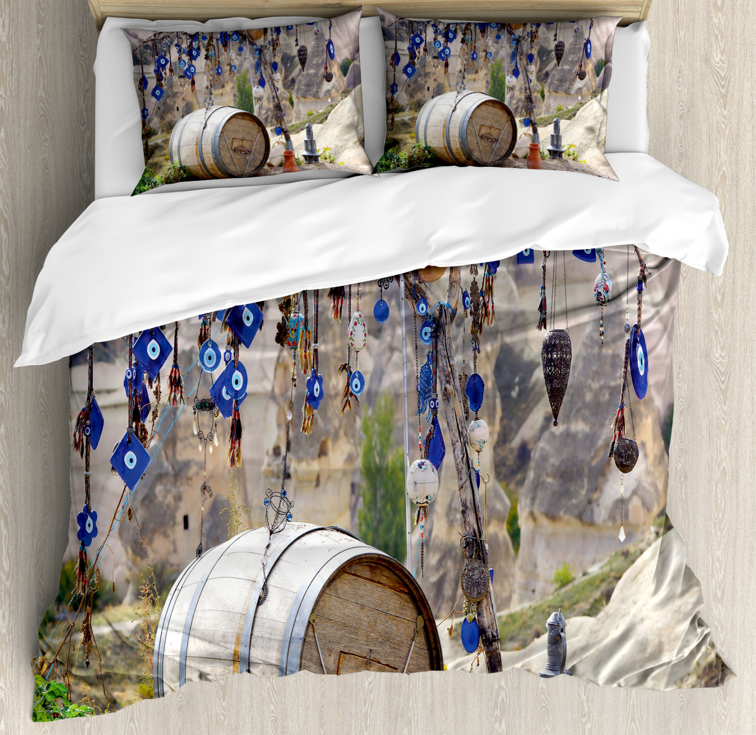 Evil Eye Duvet Cover Set Twin Queen King Sizes with Pillow Shams Ambesonne - Picture 55 of 75