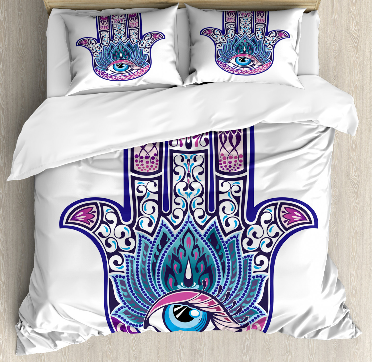 Evil Eye Duvet Cover Set Twin Queen King Sizes with Pillow Shams Ambesonne - Picture 22 of 75