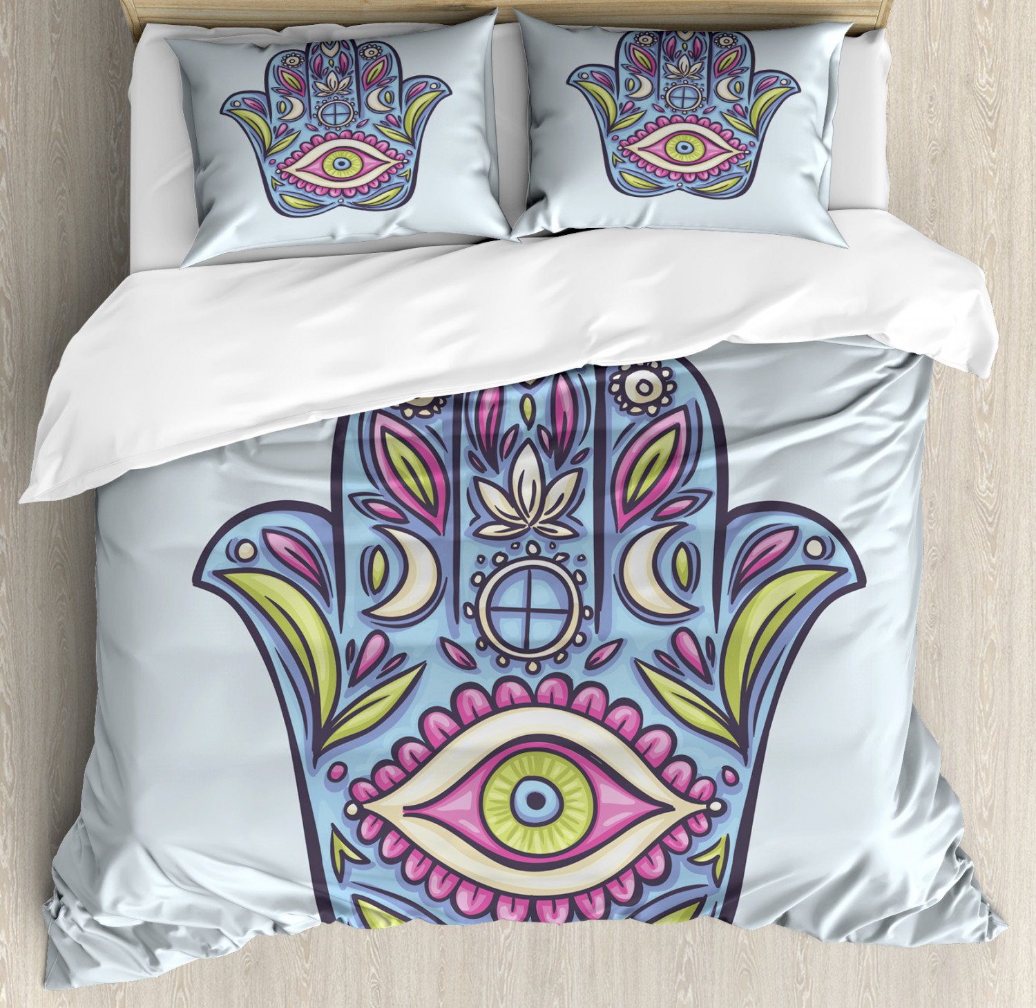Evil Eye Duvet Cover Set Twin Queen King Sizes with Pillow Shams Ambesonne - Picture 16 of 75