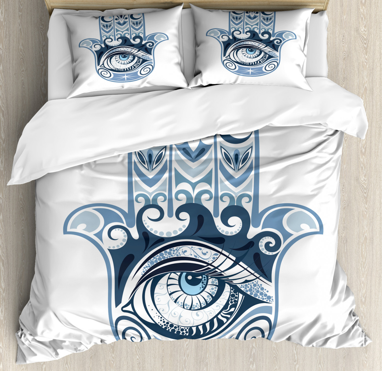 Evil Eye Duvet Cover Set With Pillow Shams Artsy Arabian Sacred