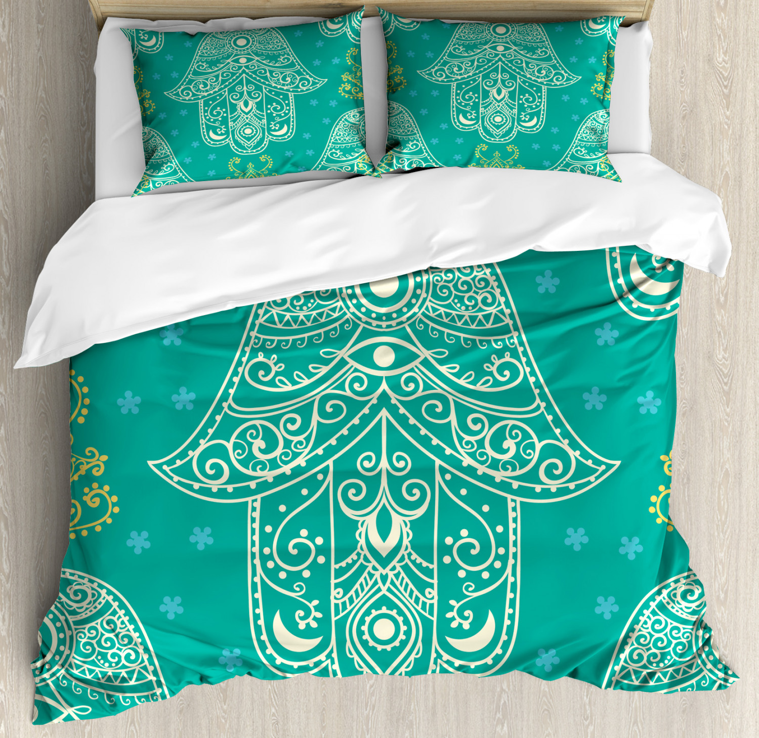 Evil Eye Duvet Cover Set Twin Queen King Sizes with Pillow Shams Ambesonne - Picture 34 of 75