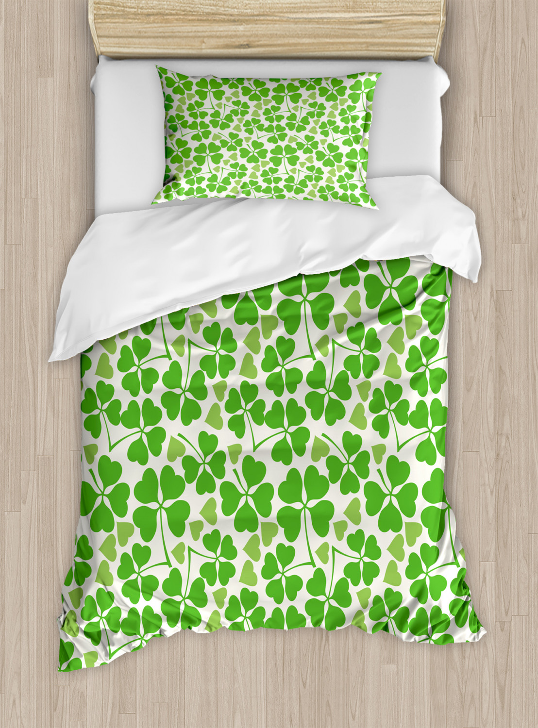 Irish Duvet Cover Set with Pillow Shams Gaelic Nature Clovers Print eBay