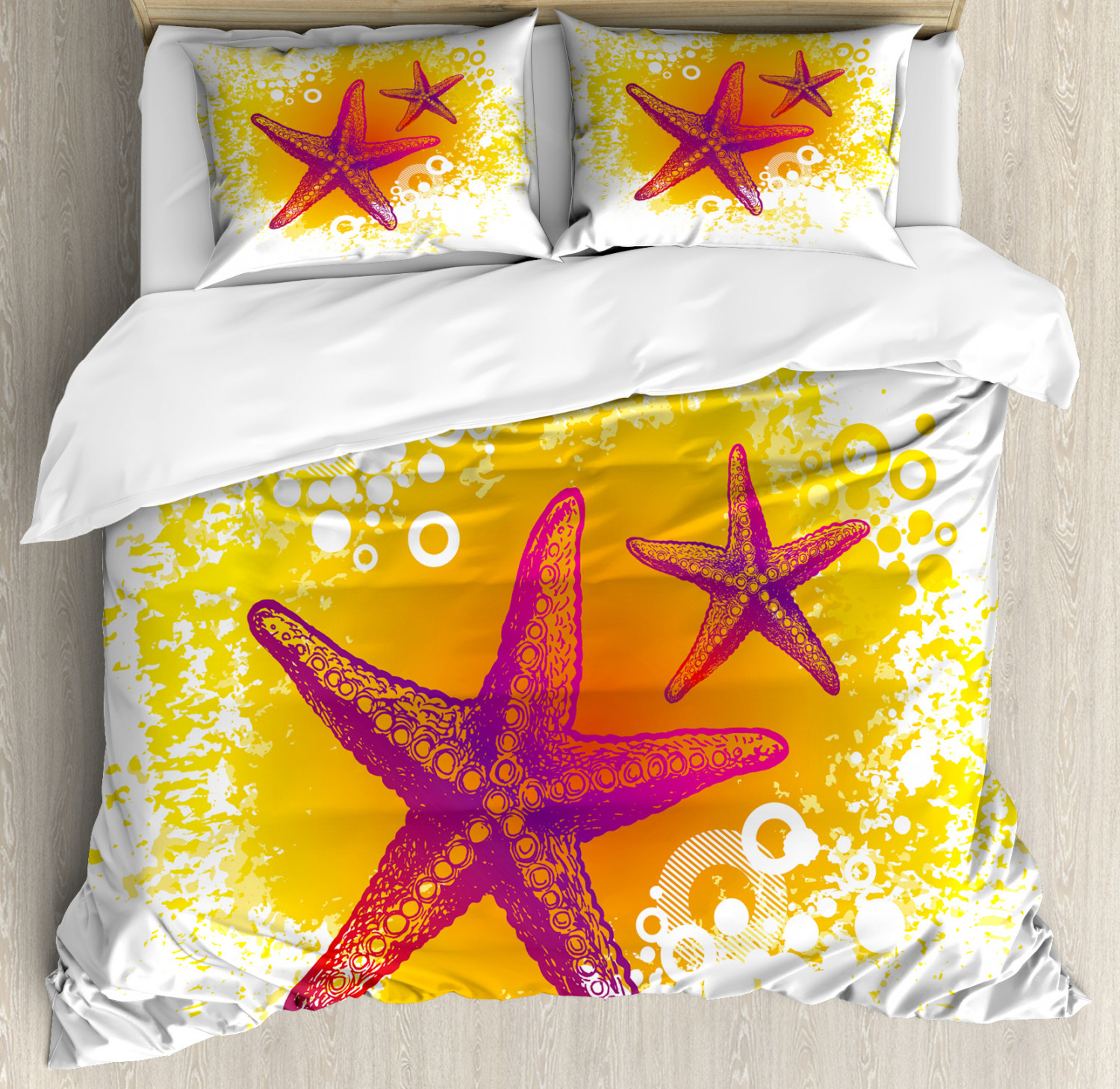 Starfish Duvet Cover Set With Pillow Shams Tropic Animals Print Image Is Loading Starfish Duvet Cover Set With Pillow Shams Tropic
