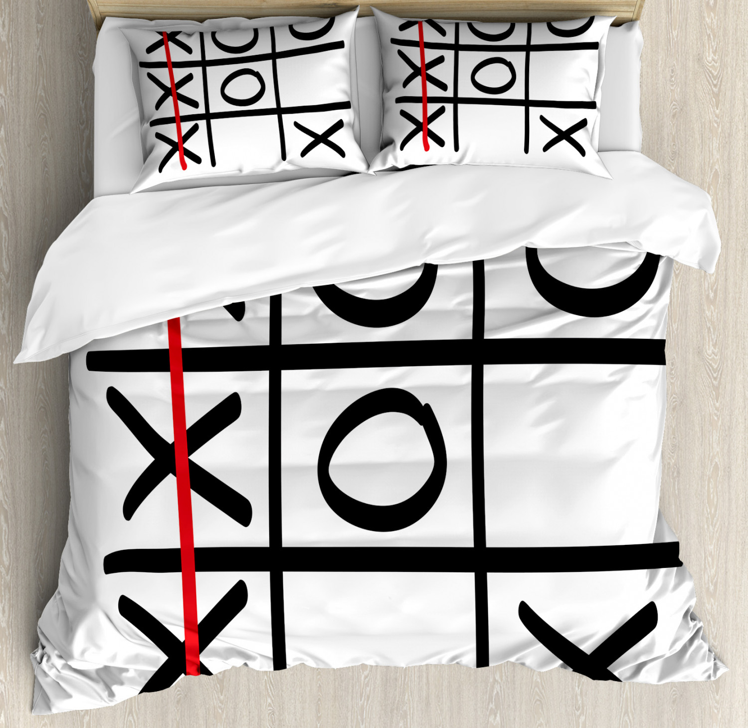 Xo Duvet Cover Set with Pillow Shams Popular Game Theme Pattern Print Xo Duvet Cover Set with Pillow Shams Popular Game Theme Pattern Print