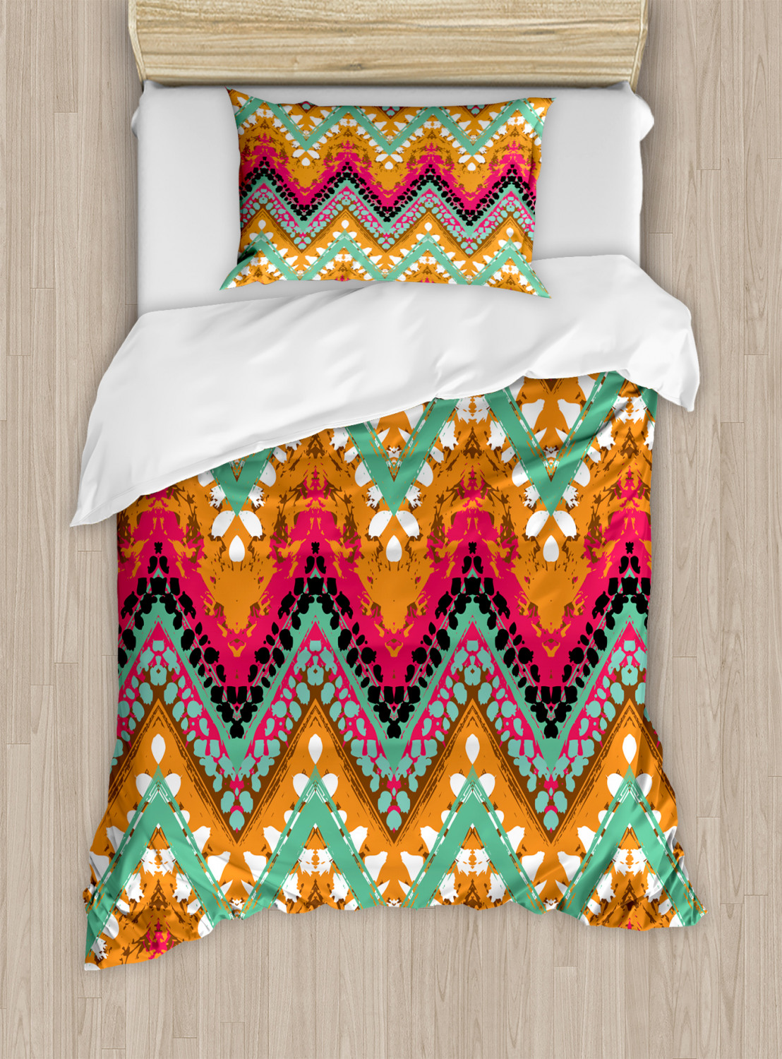 Tribal Duvet Cover Set with Pillow Shams Zigzag Ethnic African Print eBay