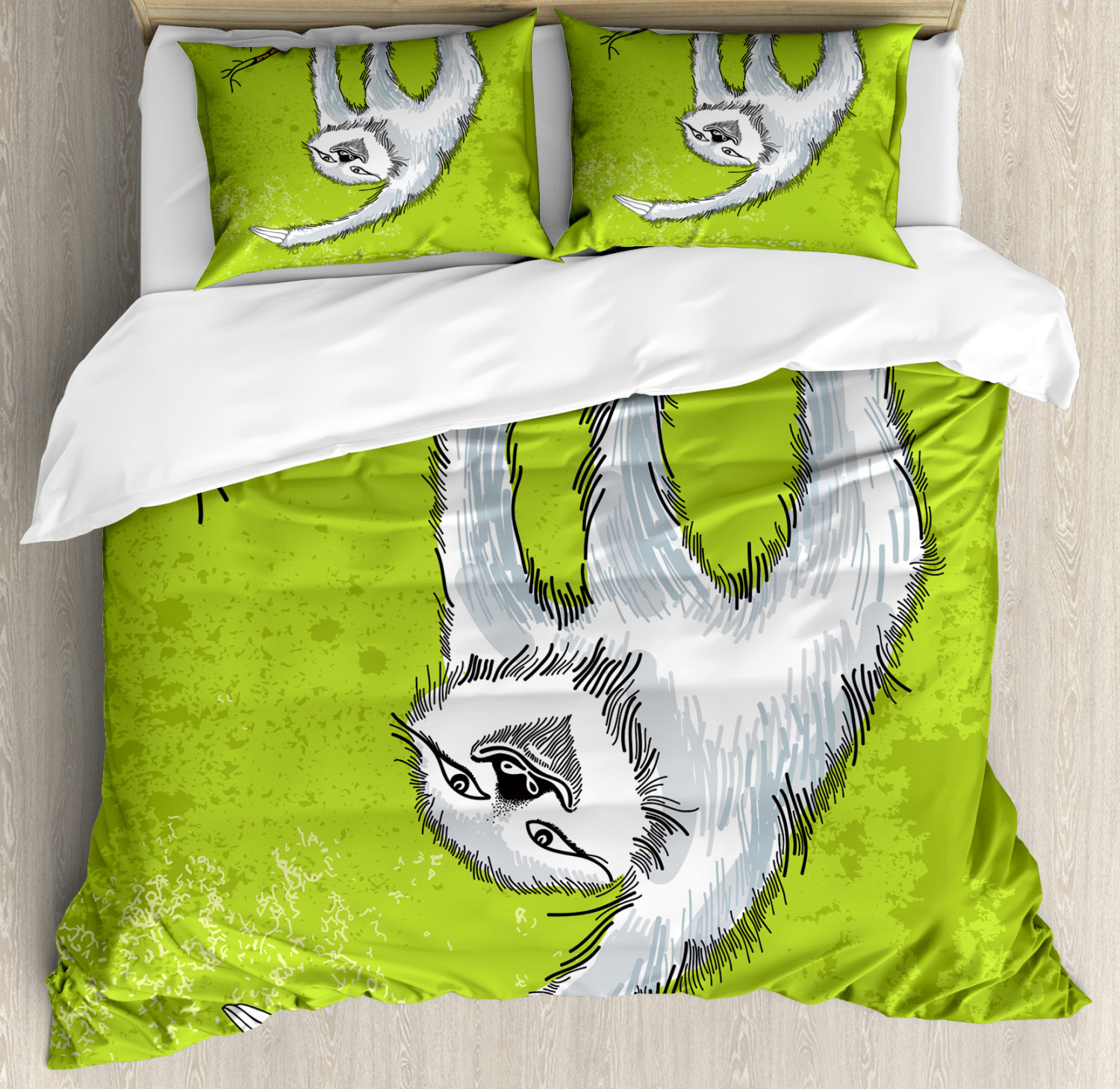 sloth pillow cover