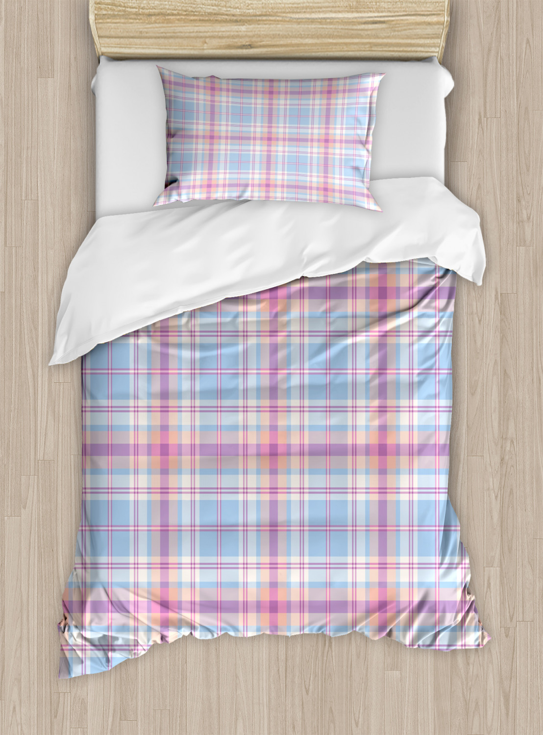 plaid pillow sham