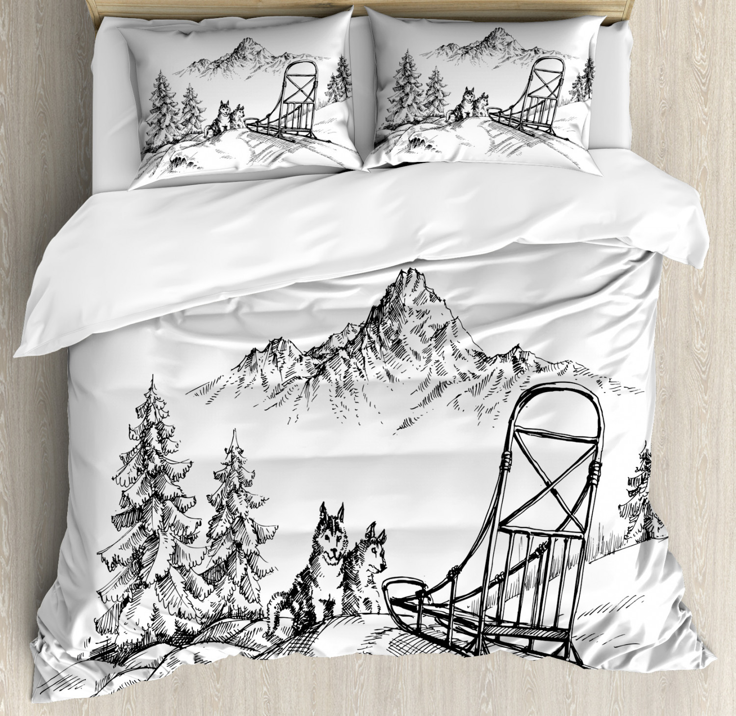 winter woods duvet