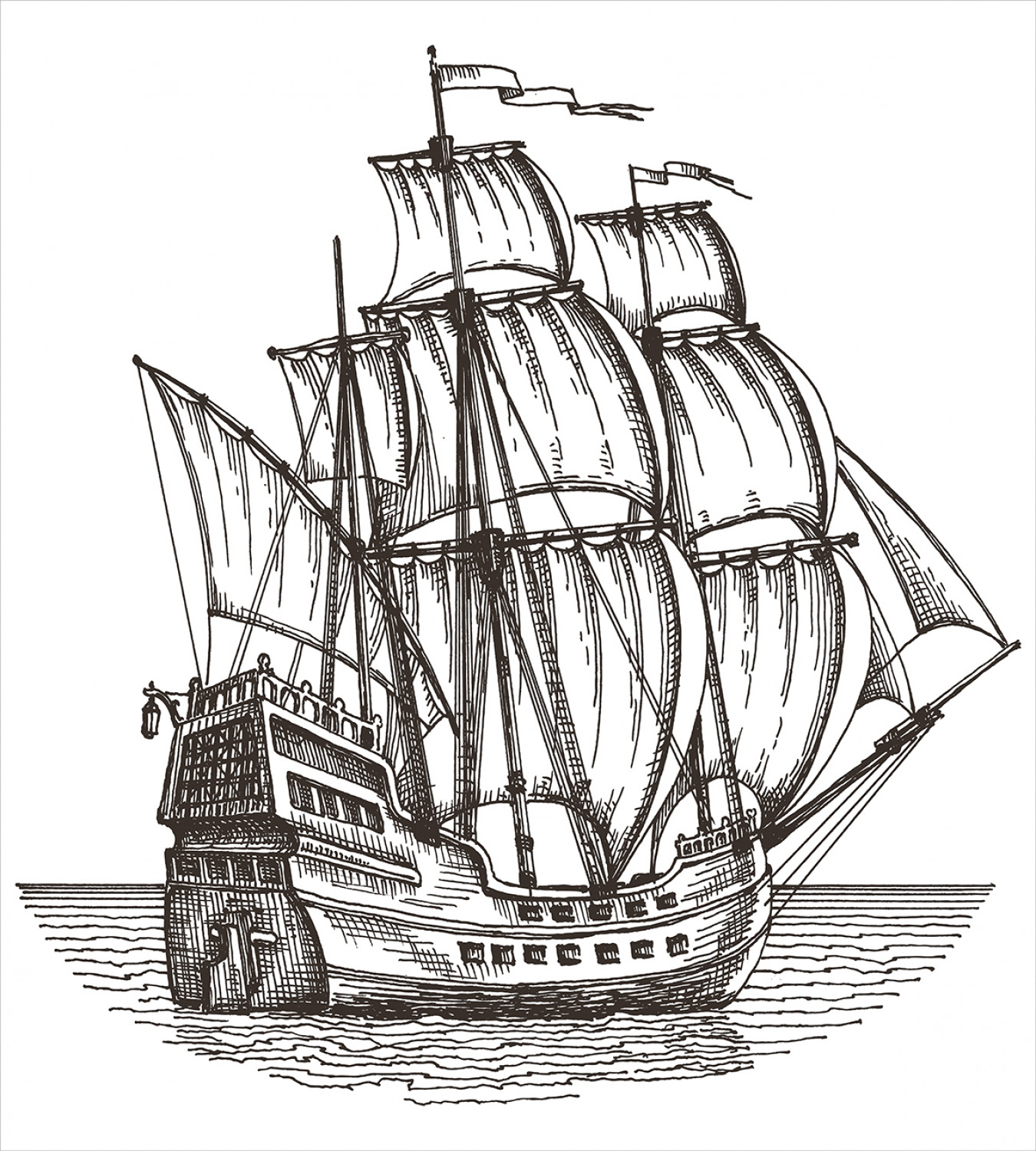 Нормандский корабль рисунок