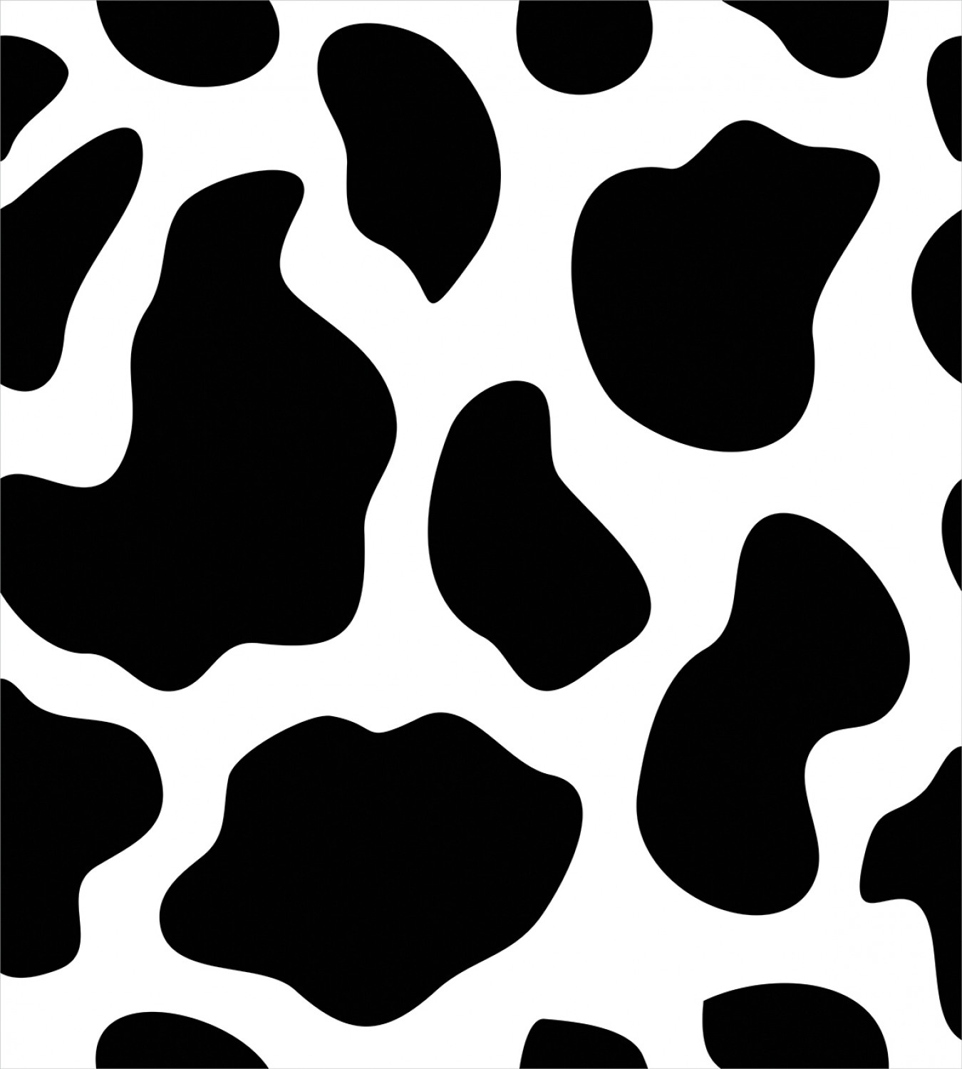 Cow Print Duvet Cover Set with Pillow Shams White Cow Hide Barn Print ...