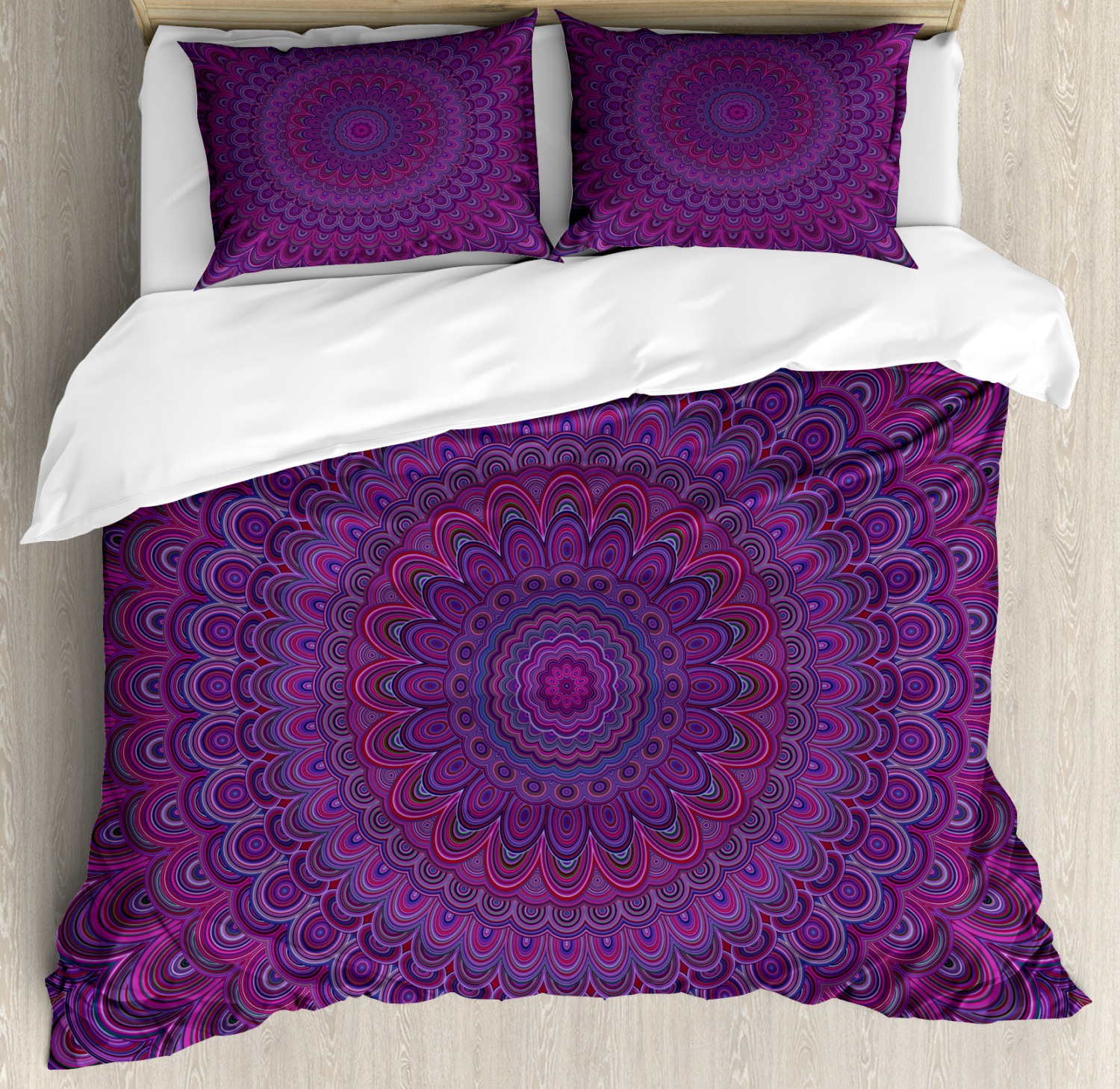 Eggplant Duvet Cover Set with Pillow Shams Vintage Purple ...