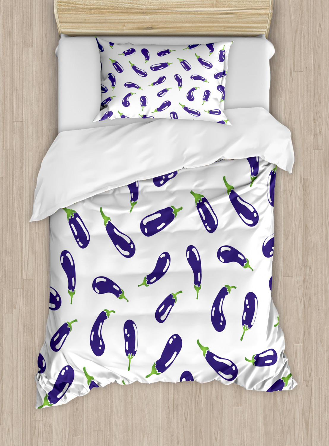 Eggplant Duvet Cover Set Twin Queen King Sizes With Pillow Shams