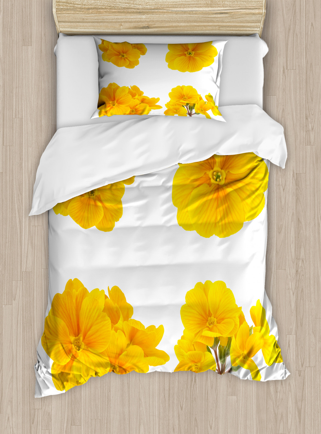 Yellow Flower Duvet Cover Set Twin Queen King Sizes with Pillow Shams eBay