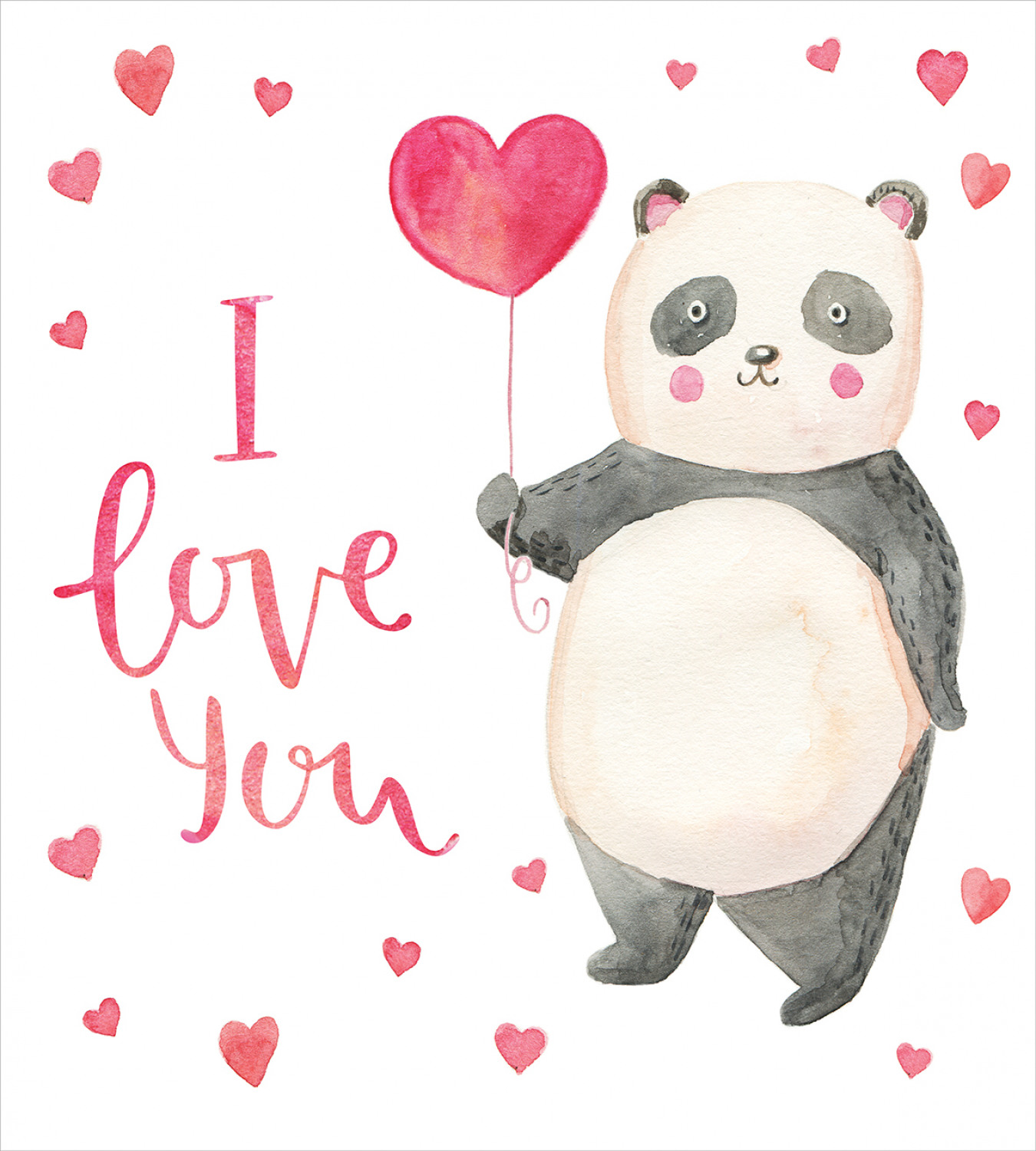 i love you panda teddy