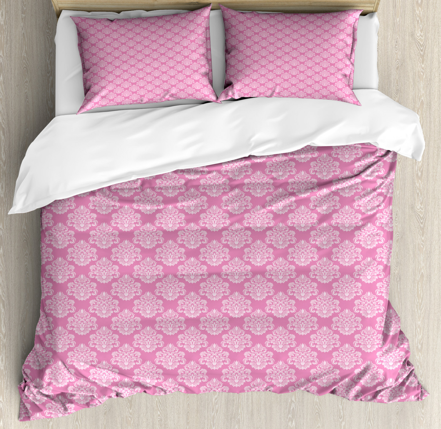 Damask Duvet Cover Set With Pillow Shams Middle Eastern Blossom