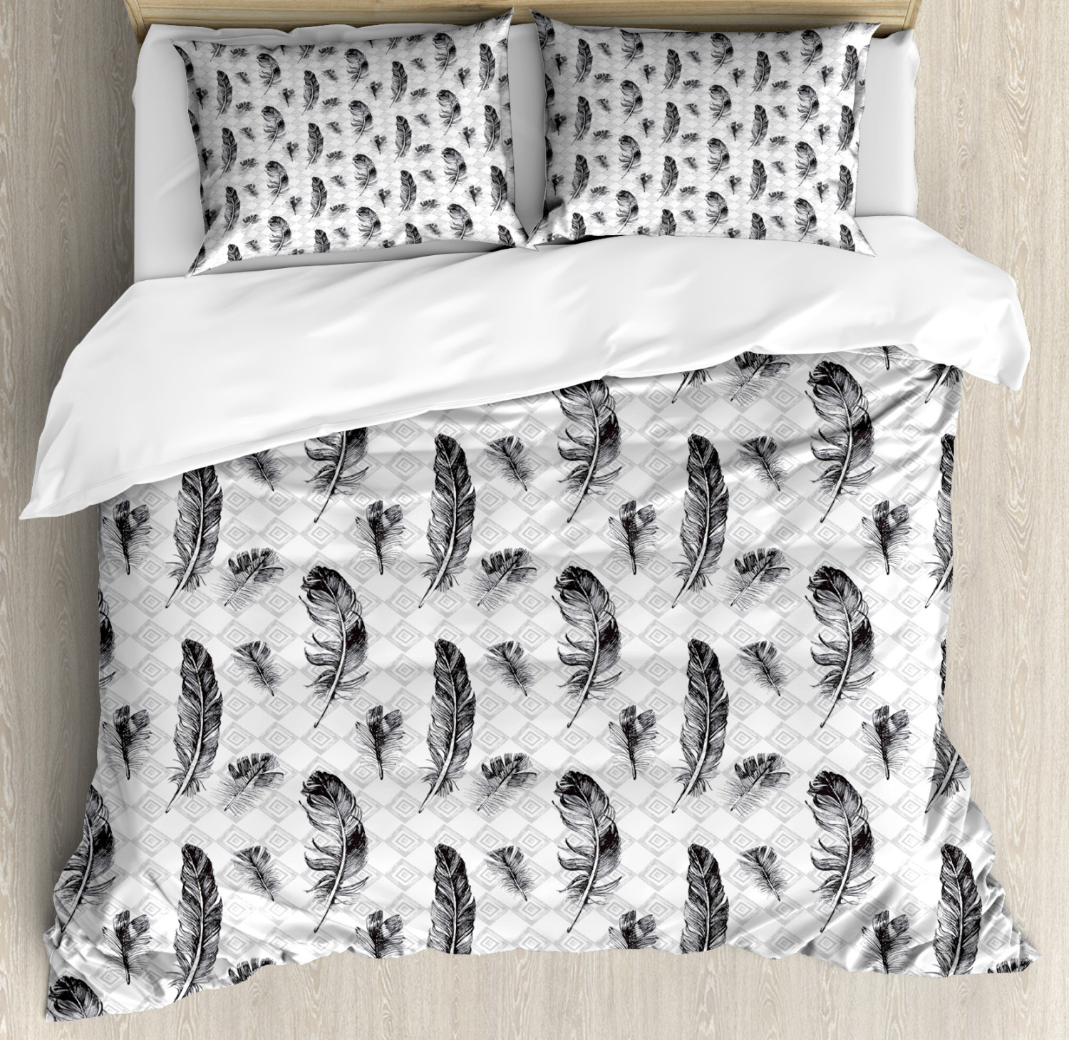 Feather Duvet Cover Set with Pillow 