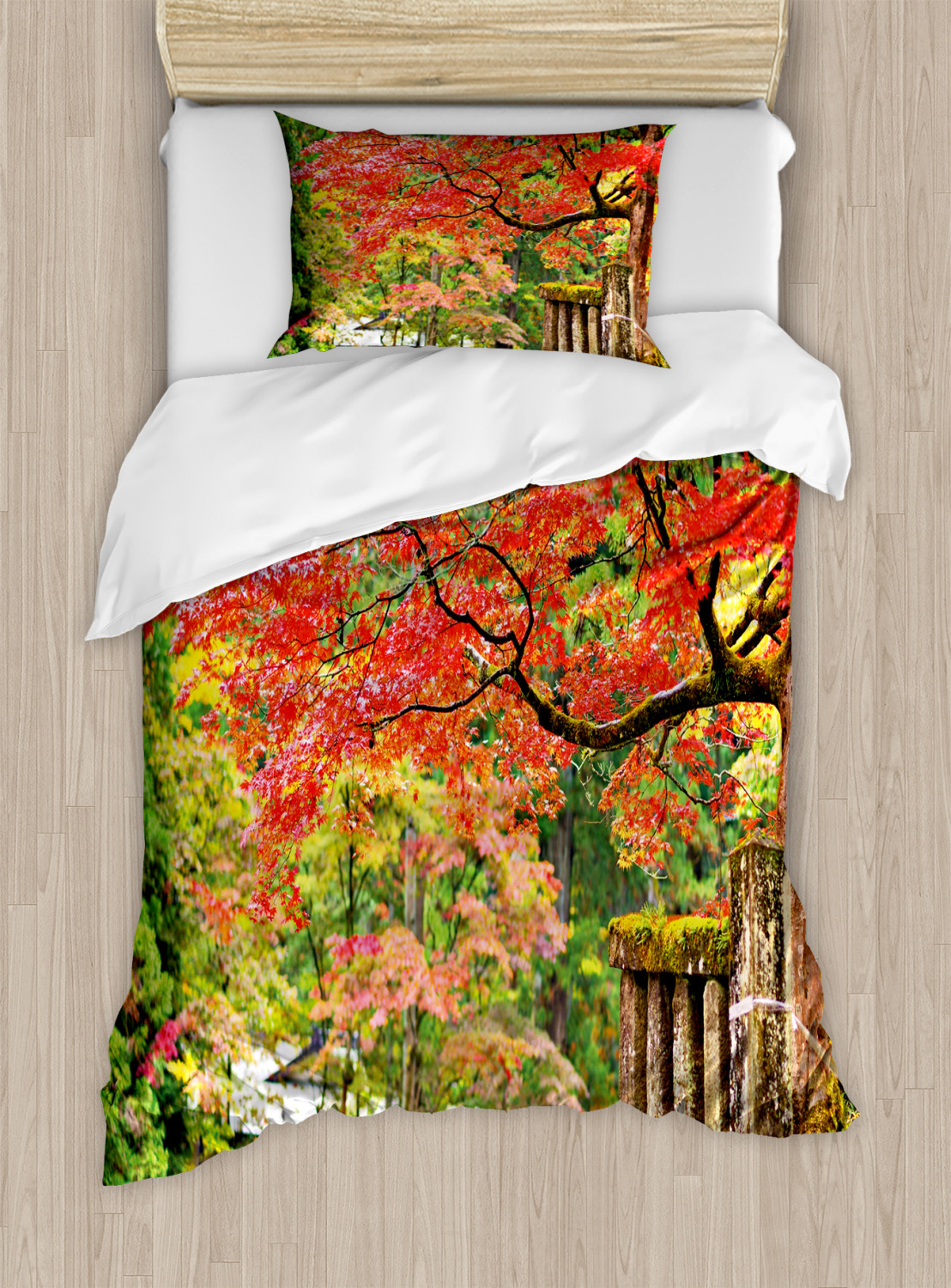 Oriental Japanese Duvet Cover Set Twin Queen King Sizes with Pillow