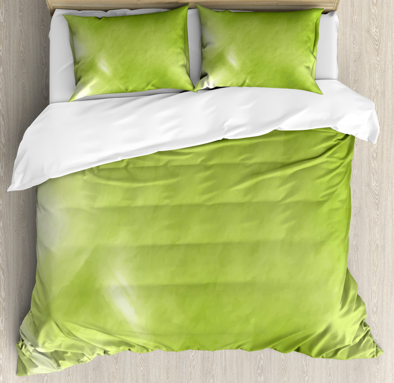 Sage Duvet Cover Set with Pillow Shams Digital Shady Abstraction Print Sage Duvet Cover Set with Pillow Shams Digital Shady Abstraction Print