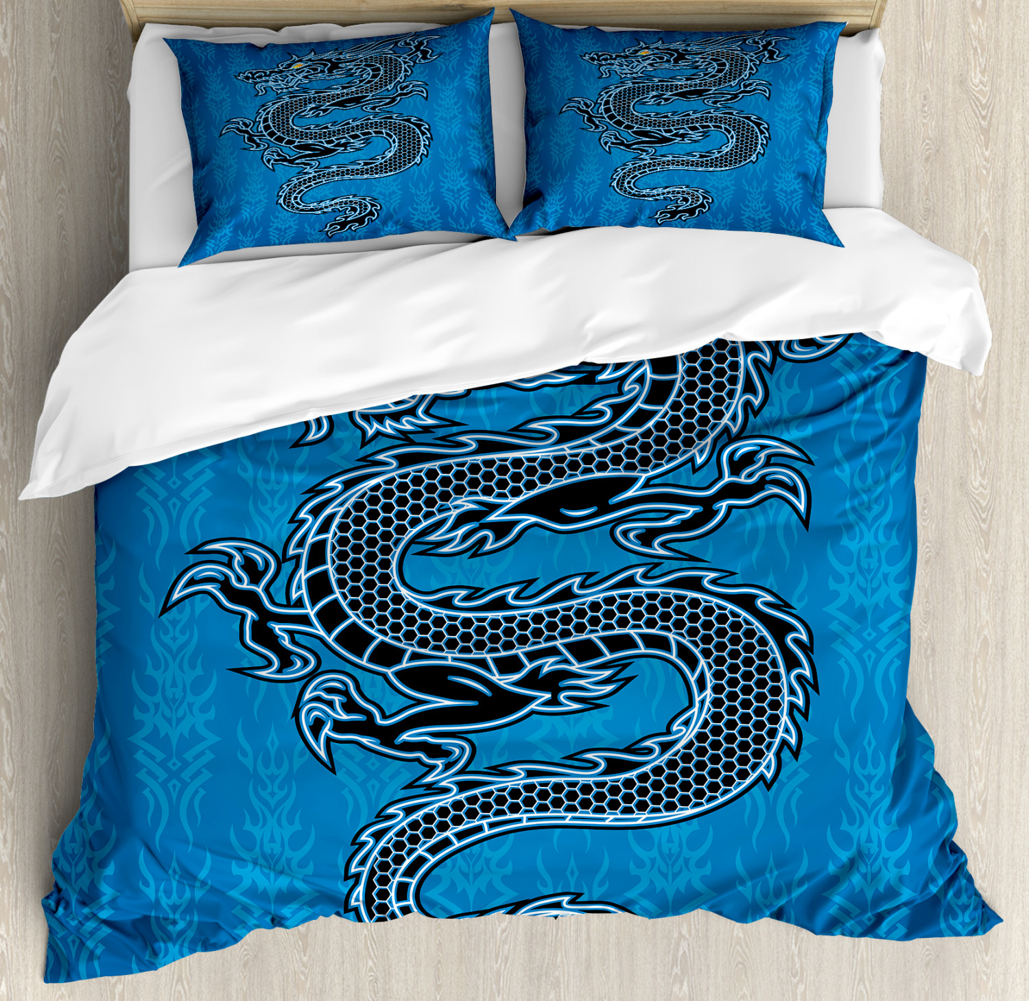 Dragon Duvet Cover Set with Pillow Shams Year of the Dragon Print eBay