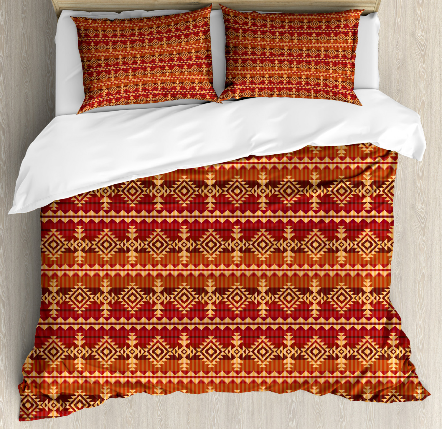 Mexican Duvet Cover Set With Pillow Shams Aztec Culture Ornament Image Is Loading Mexican Duvet Cover Set With Pillow Shams Aztec