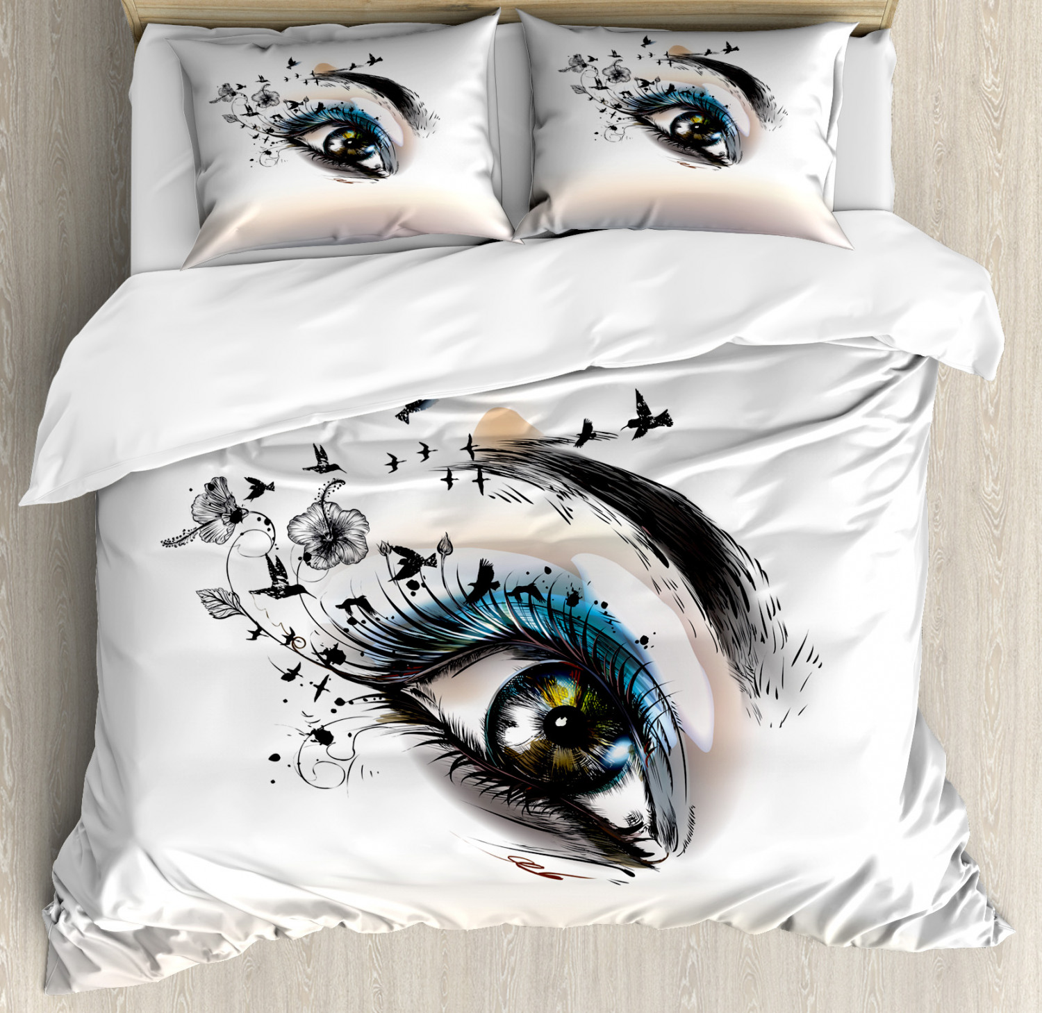 Grey Eyelash Comforter and Sham Set - Twin/Twin XL