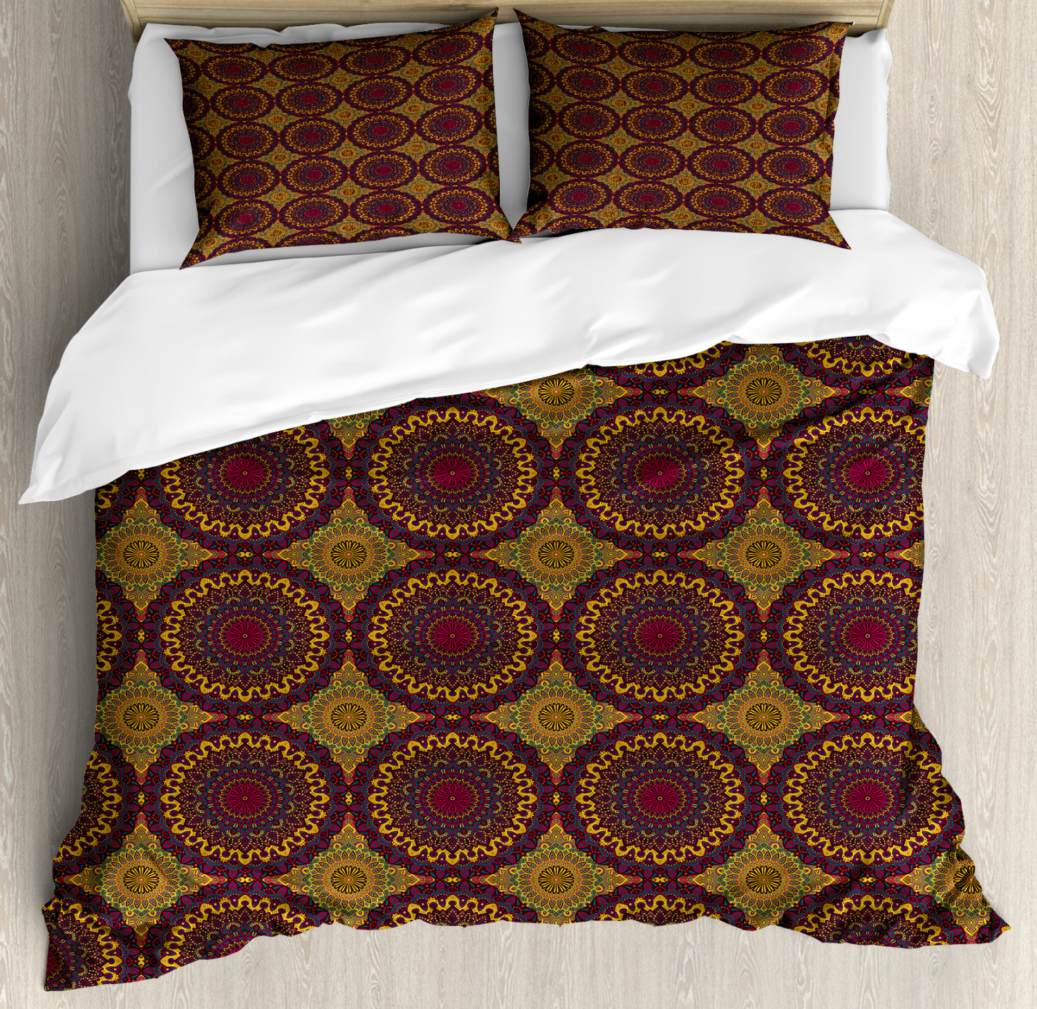 Moroccan Duvet Cover Set With Pillow Shams Tribal Art Mandala Print Image Is Loading Moroccan Duvet Cover Set With Pillow Shams Tribal